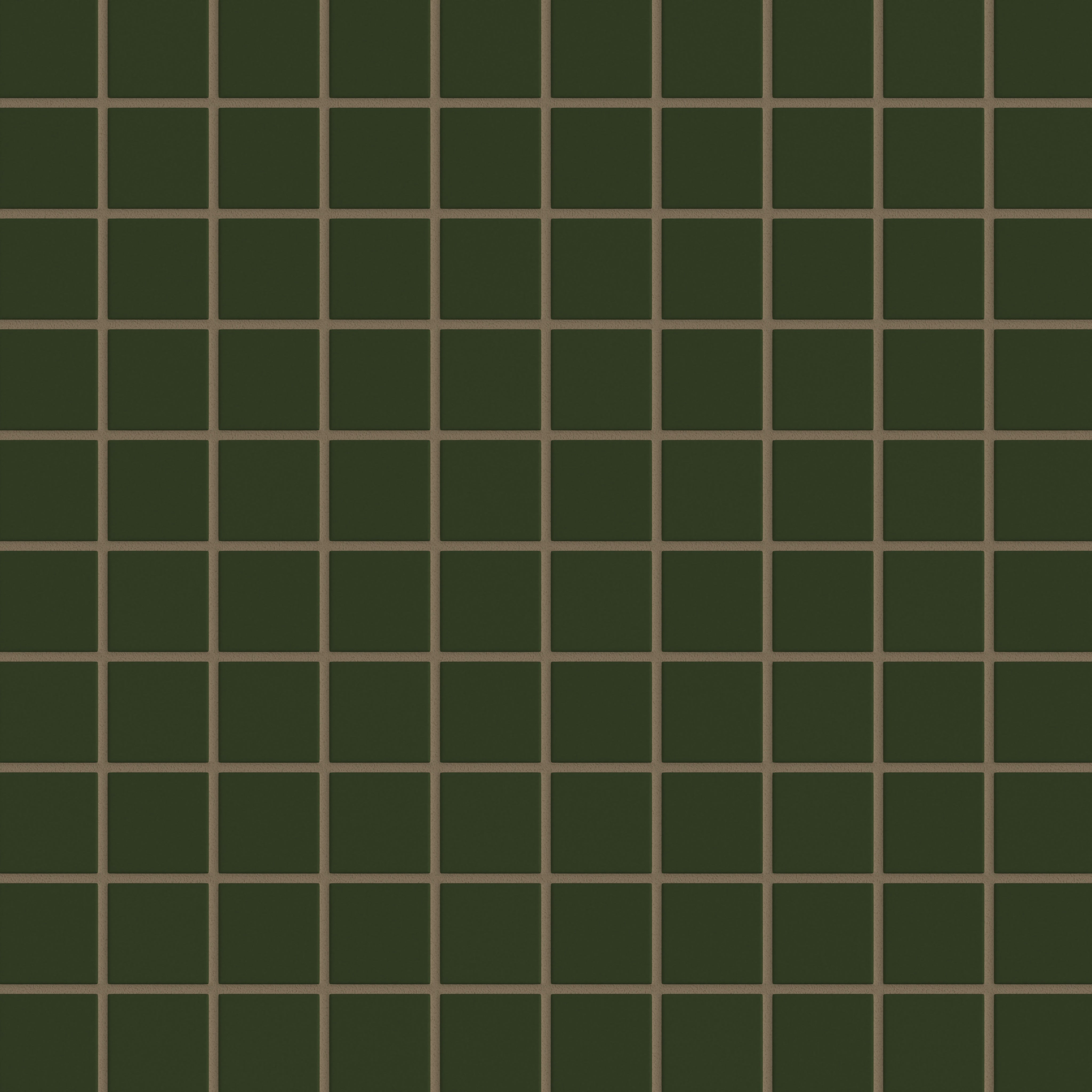 2x2 Straight Set Sheeted Original Ceramic Mosaic Tile in Hunter Green Matte