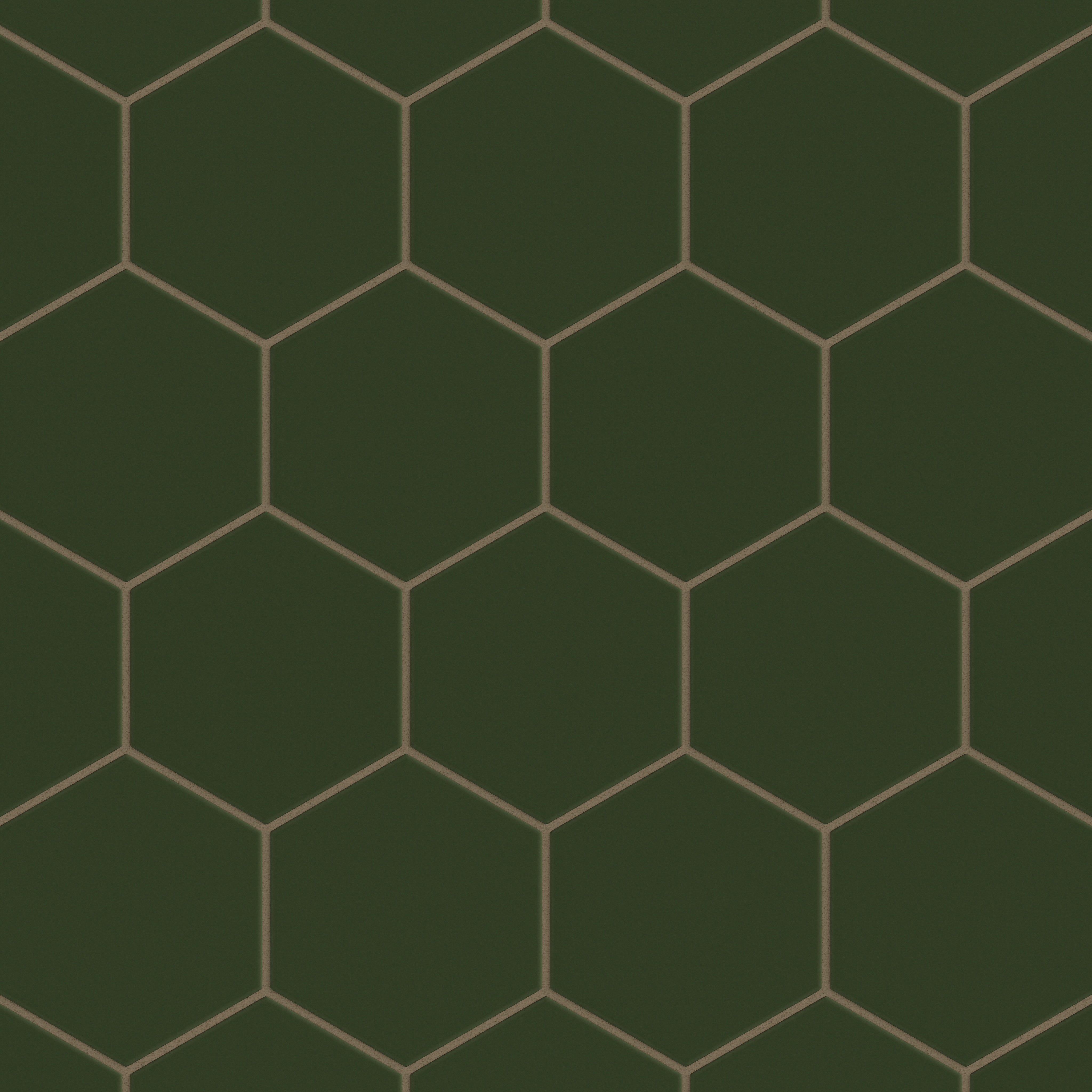 6" Hexagon Original Ceramic Tile in Hunter Green Matte
