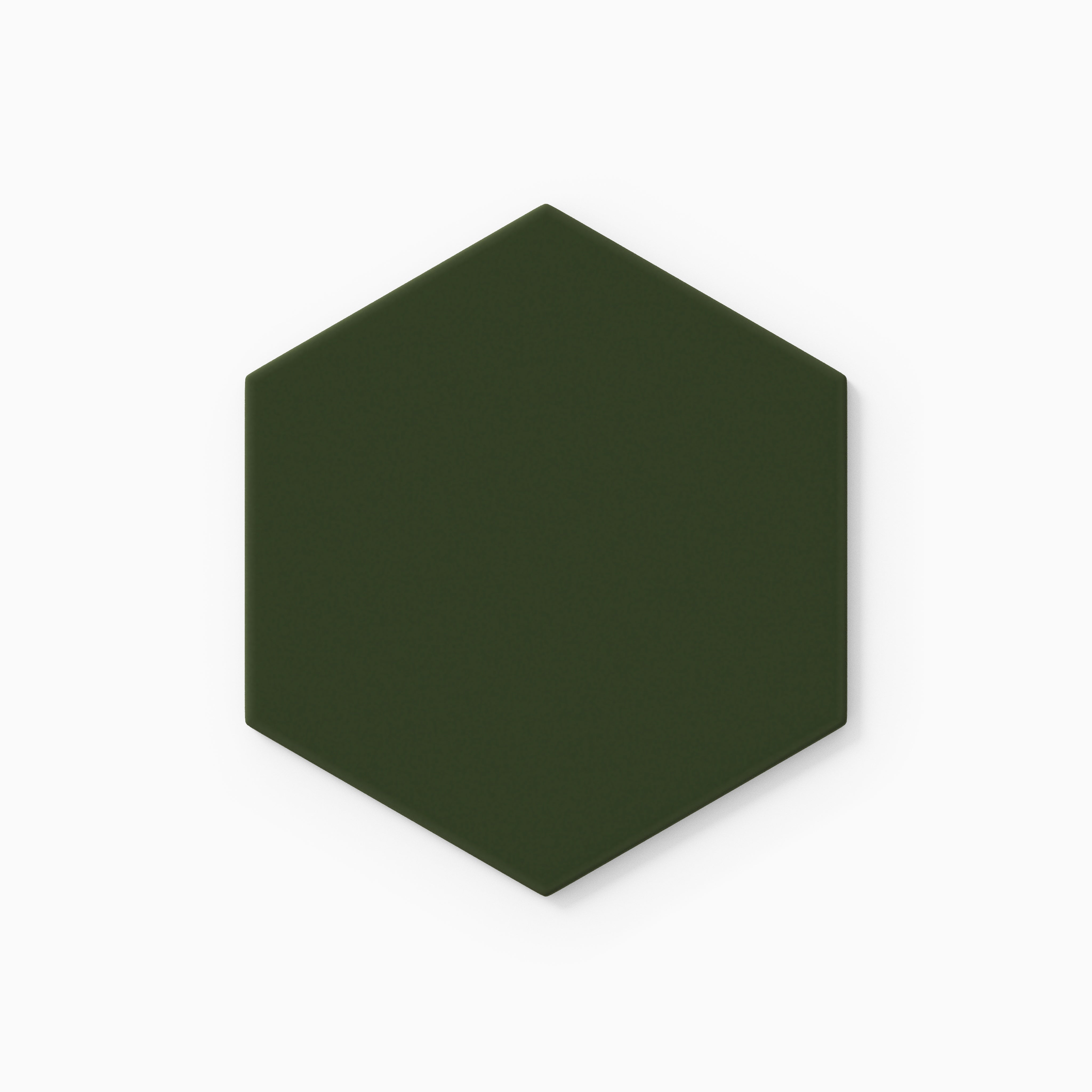 6" Hexagon Original Ceramic Tile in Hunter Green Matte