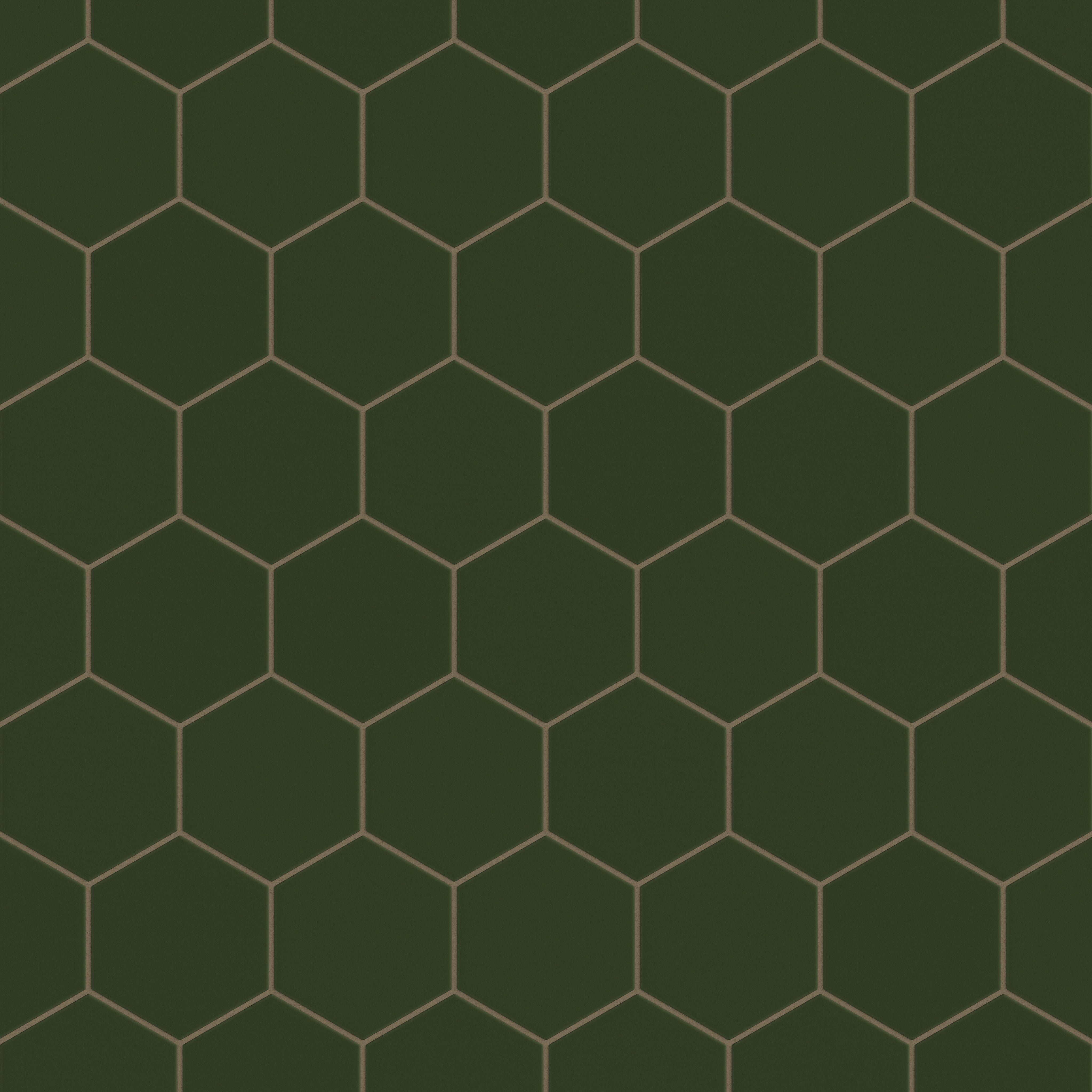 6" Hexagon Original Ceramic Tile in Hunter Green Matte