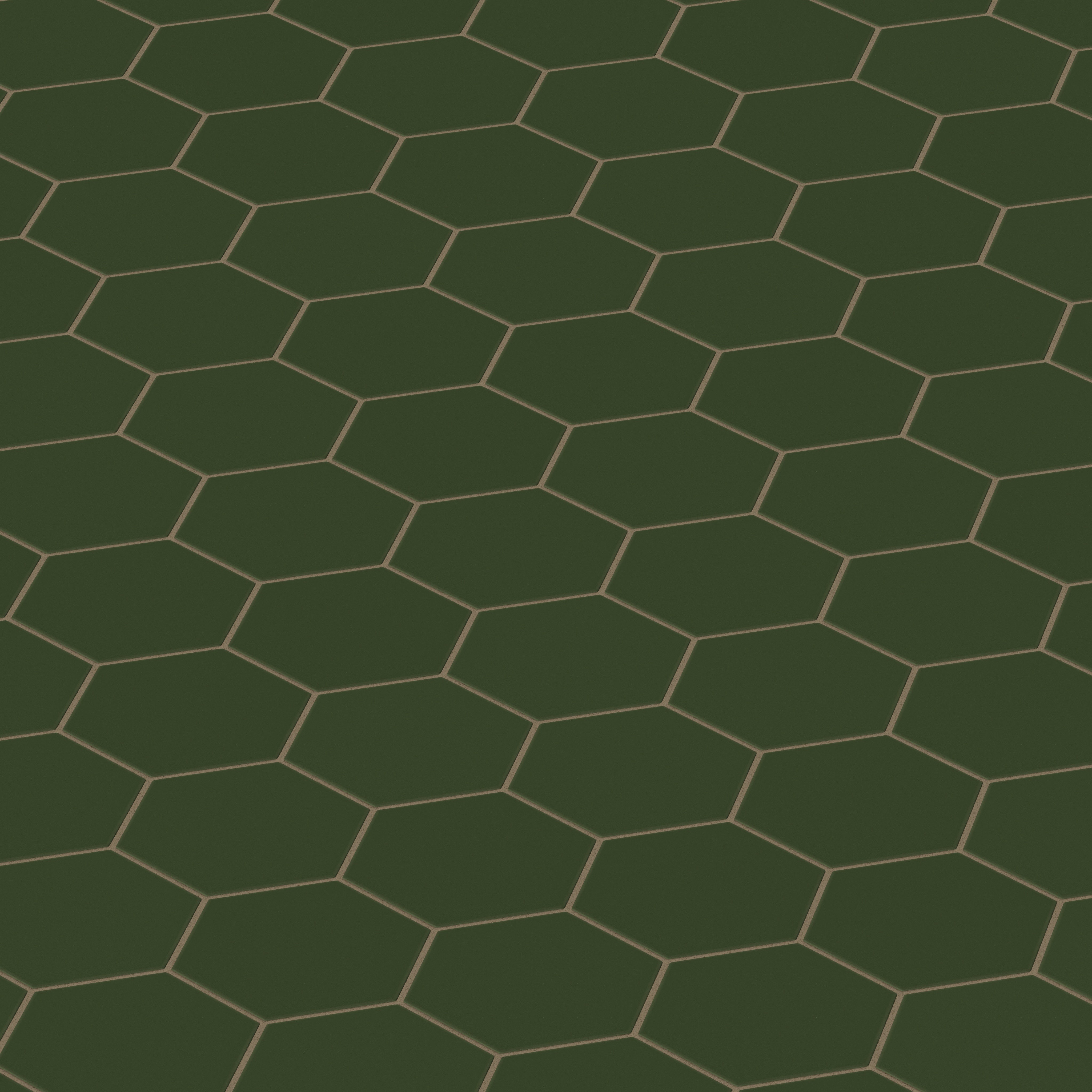 6" Hexagon Original Ceramic Tile in Hunter Green Matte