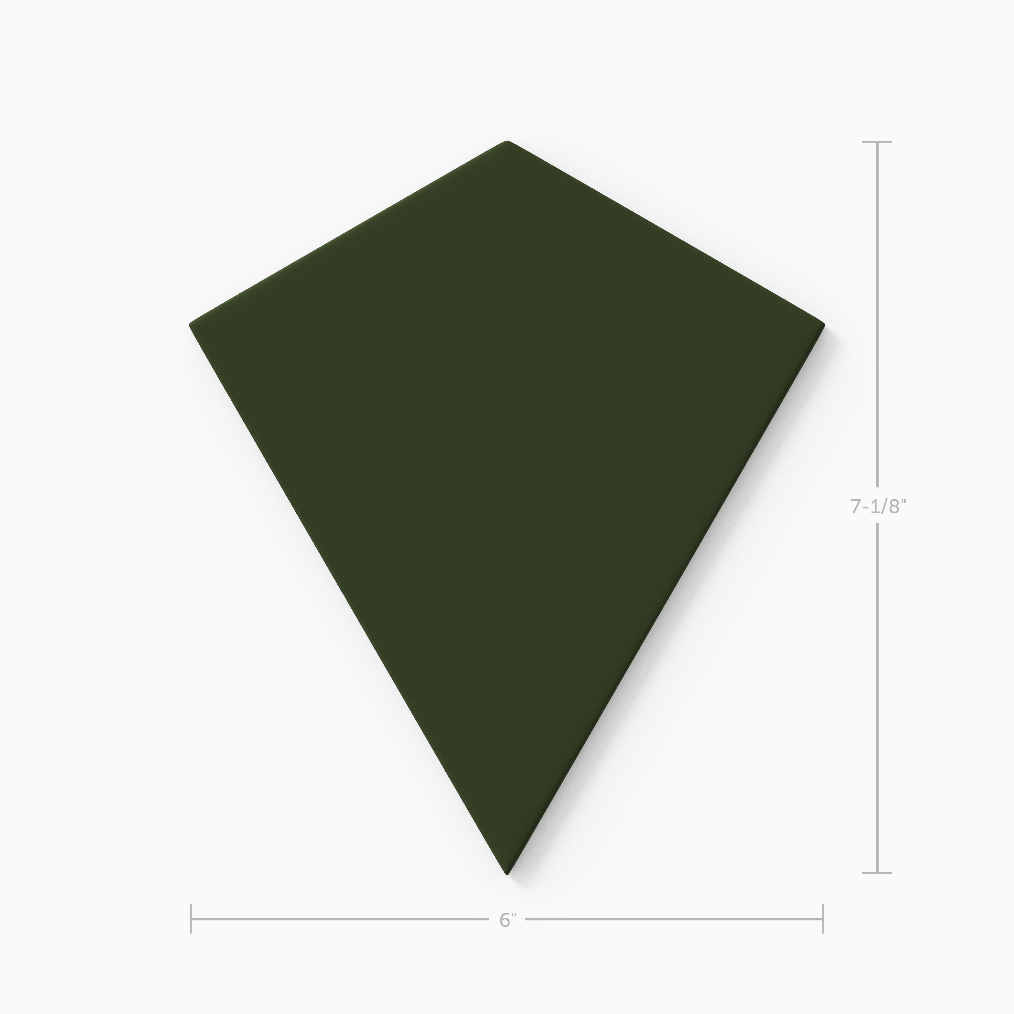 Hexite Original Ceramic Tile in Hunter Green Matte