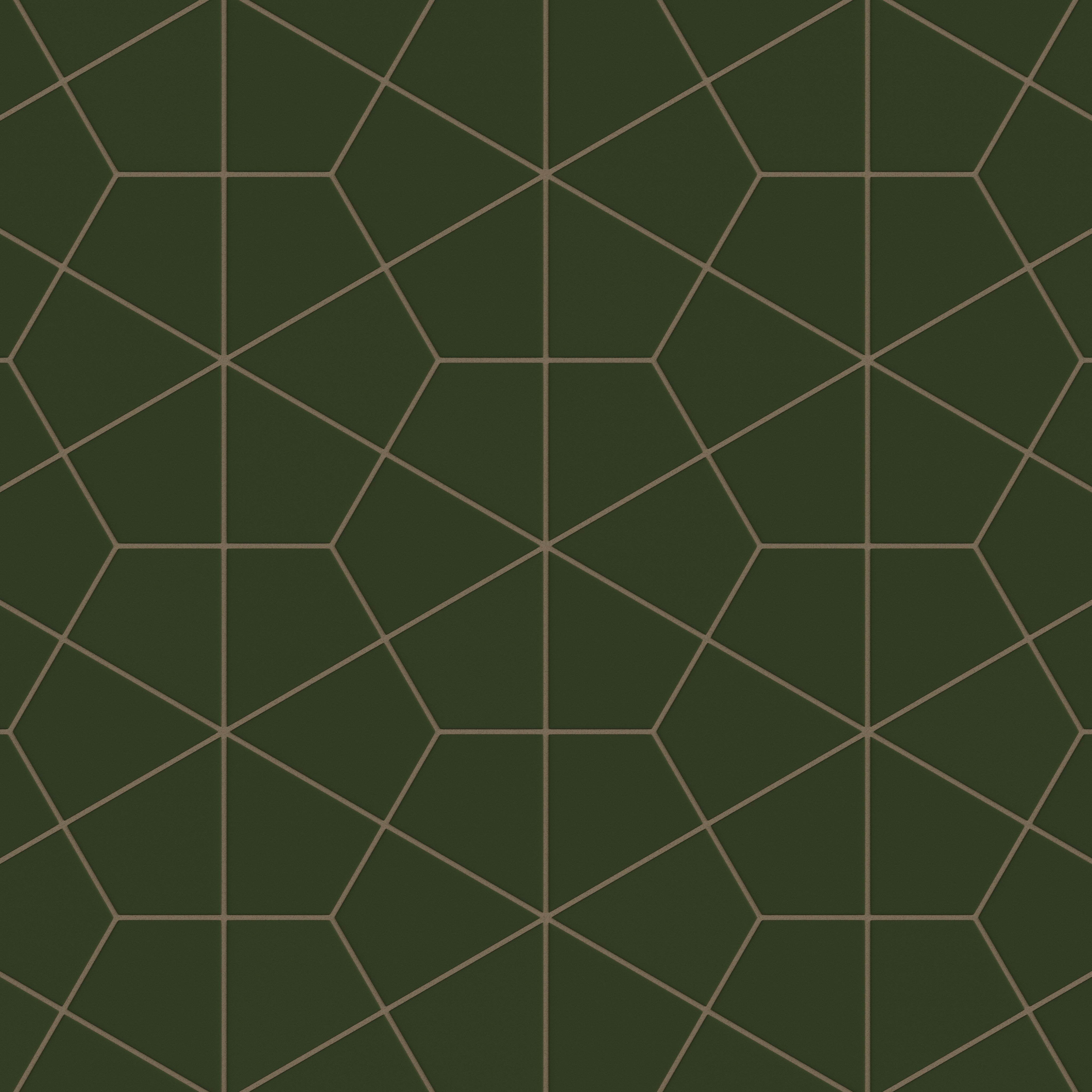 Hexite Original Ceramic Tile in Hunter Green Matte