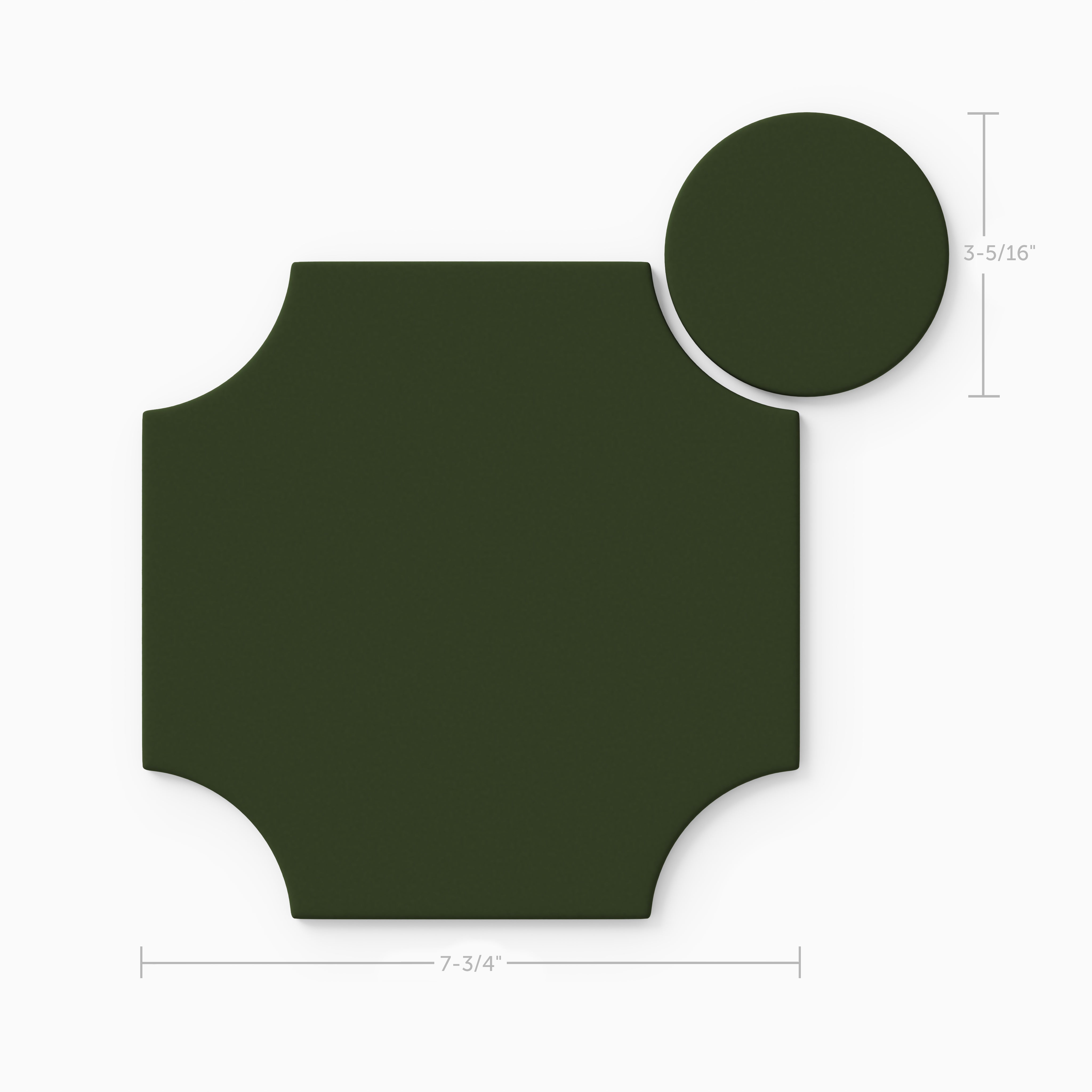Portico Original Ceramic Tile in Hunter Green Matte