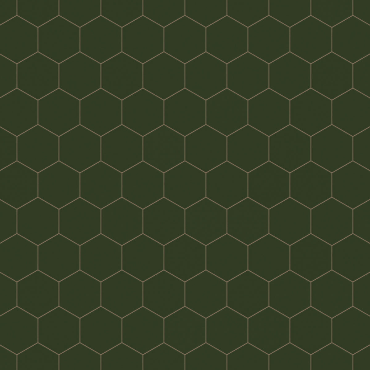 8" Hexagon Original Ceramic Tile in Hunter Green Matte