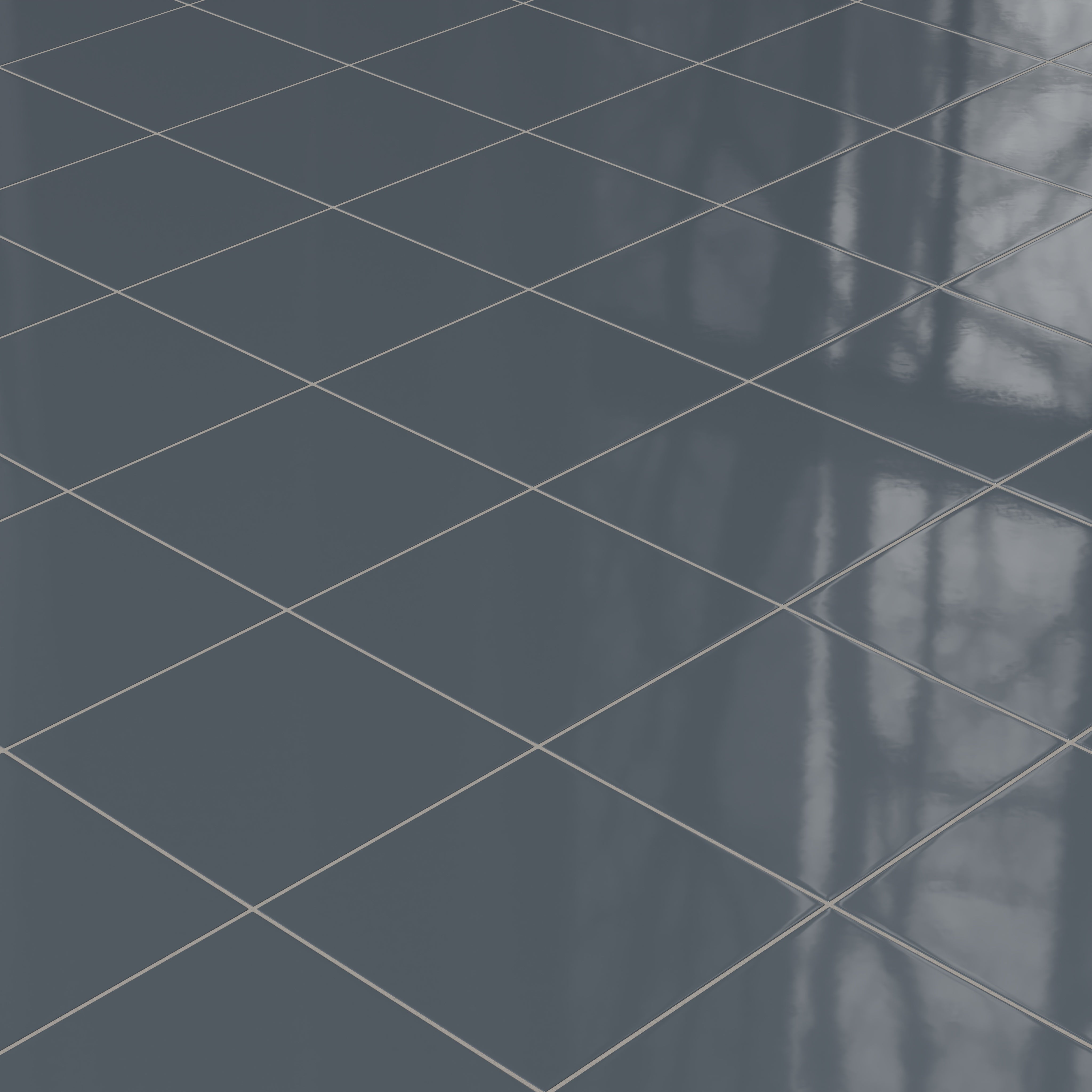 12x12 Natural Press Ceramic Tile in Indigo Gloss