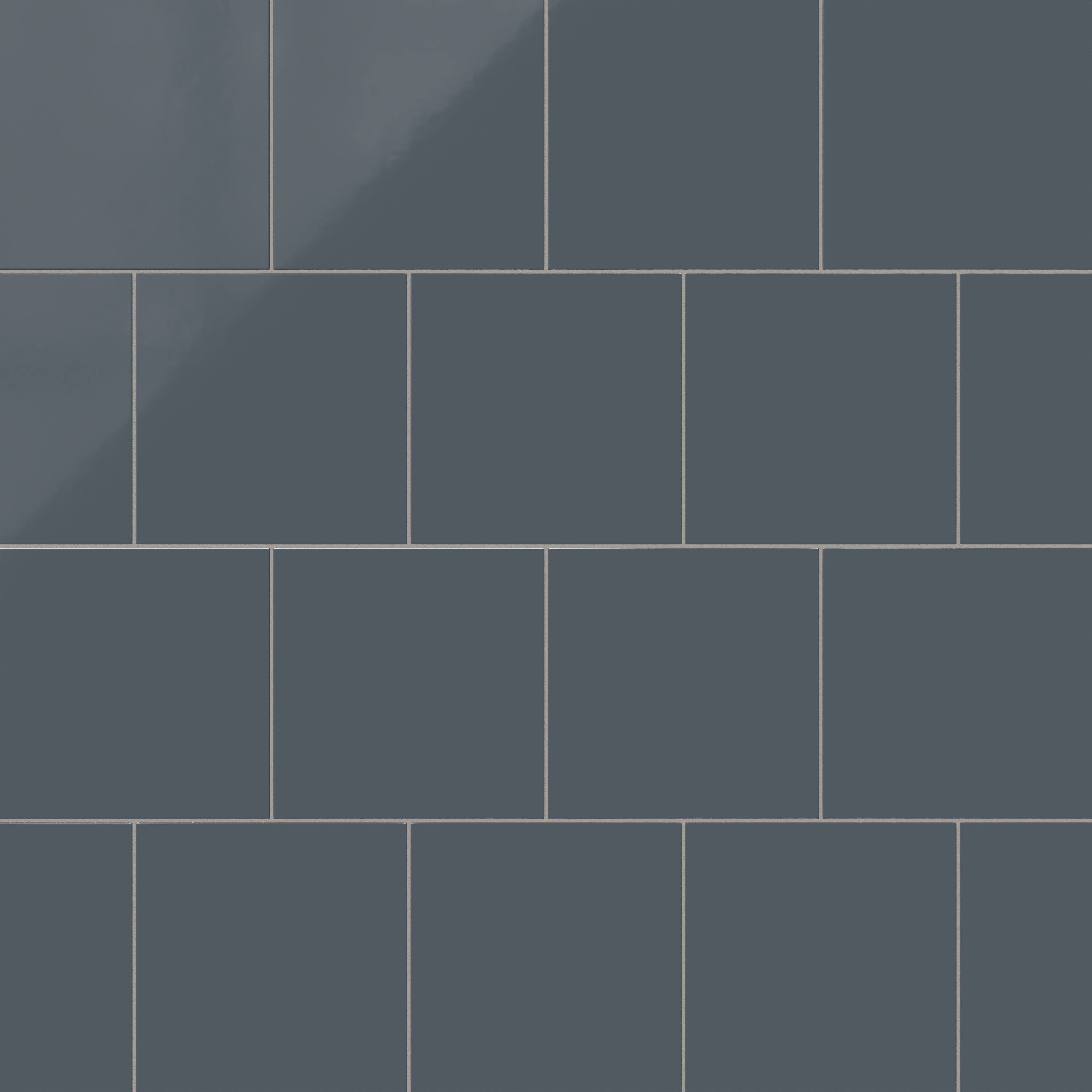 12x12 Natural Press Ceramic Tile in Indigo Gloss