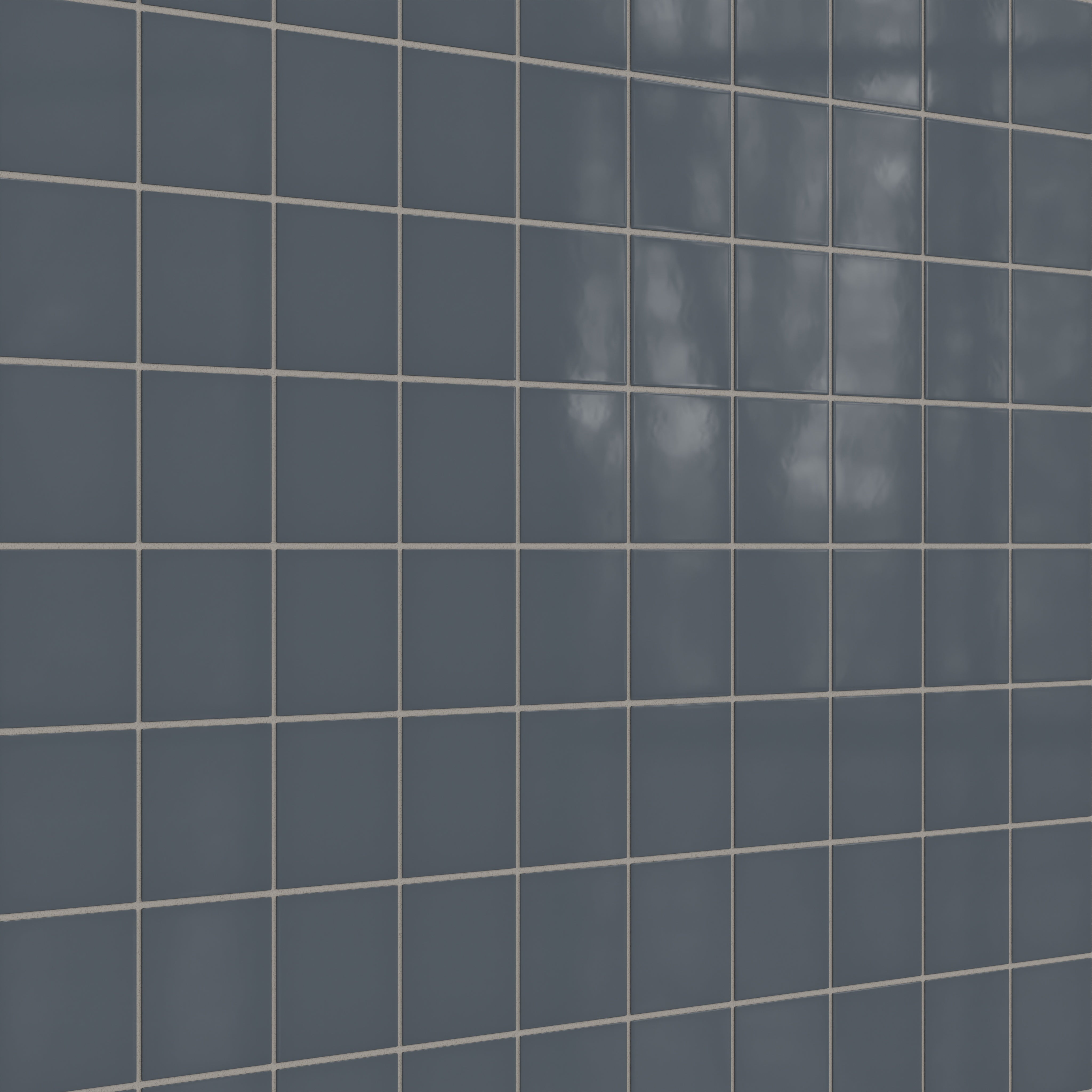4x4 Natural Press Ceramic Tile in Indigo Gloss