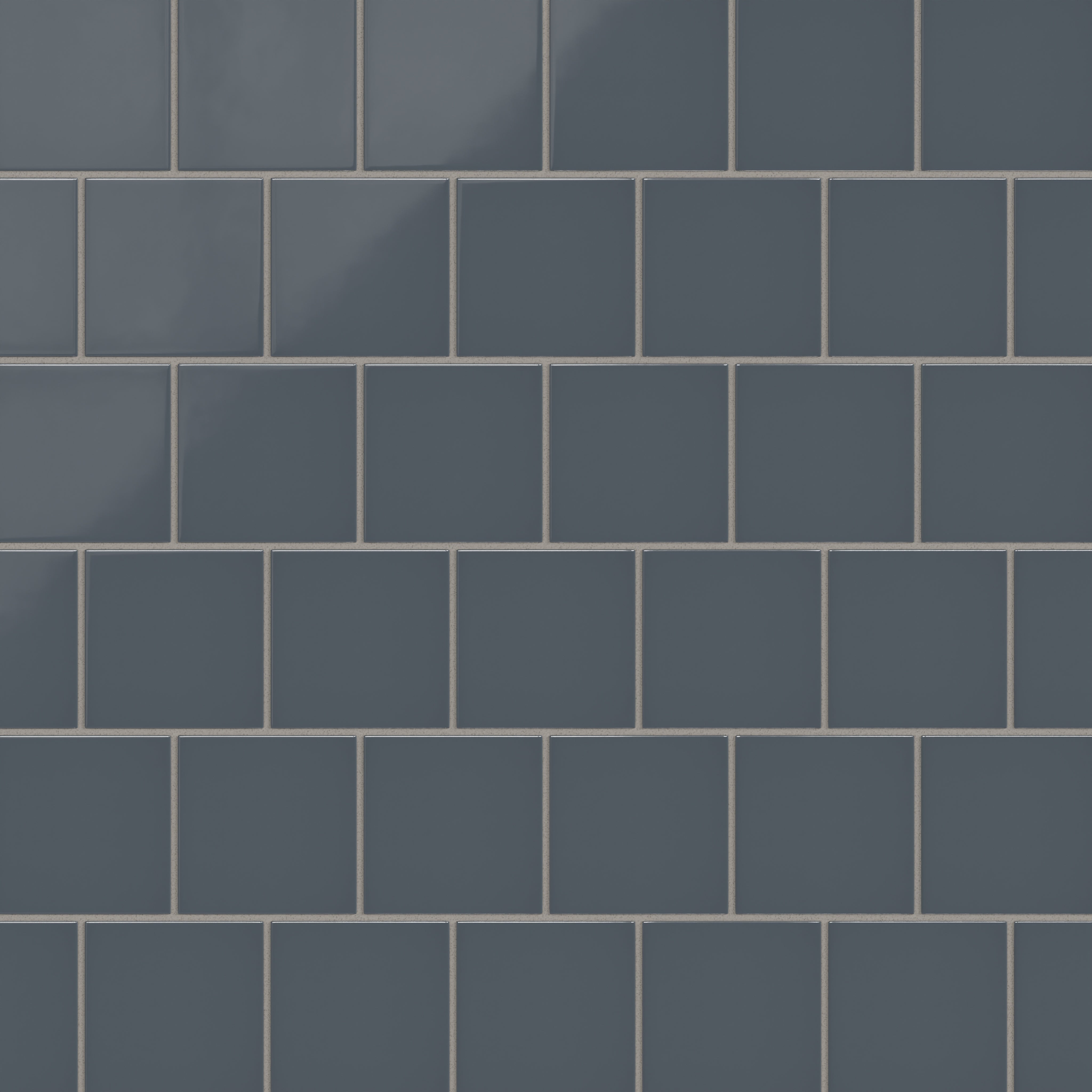 4x4 Natural Press Ceramic Tile in Indigo Gloss