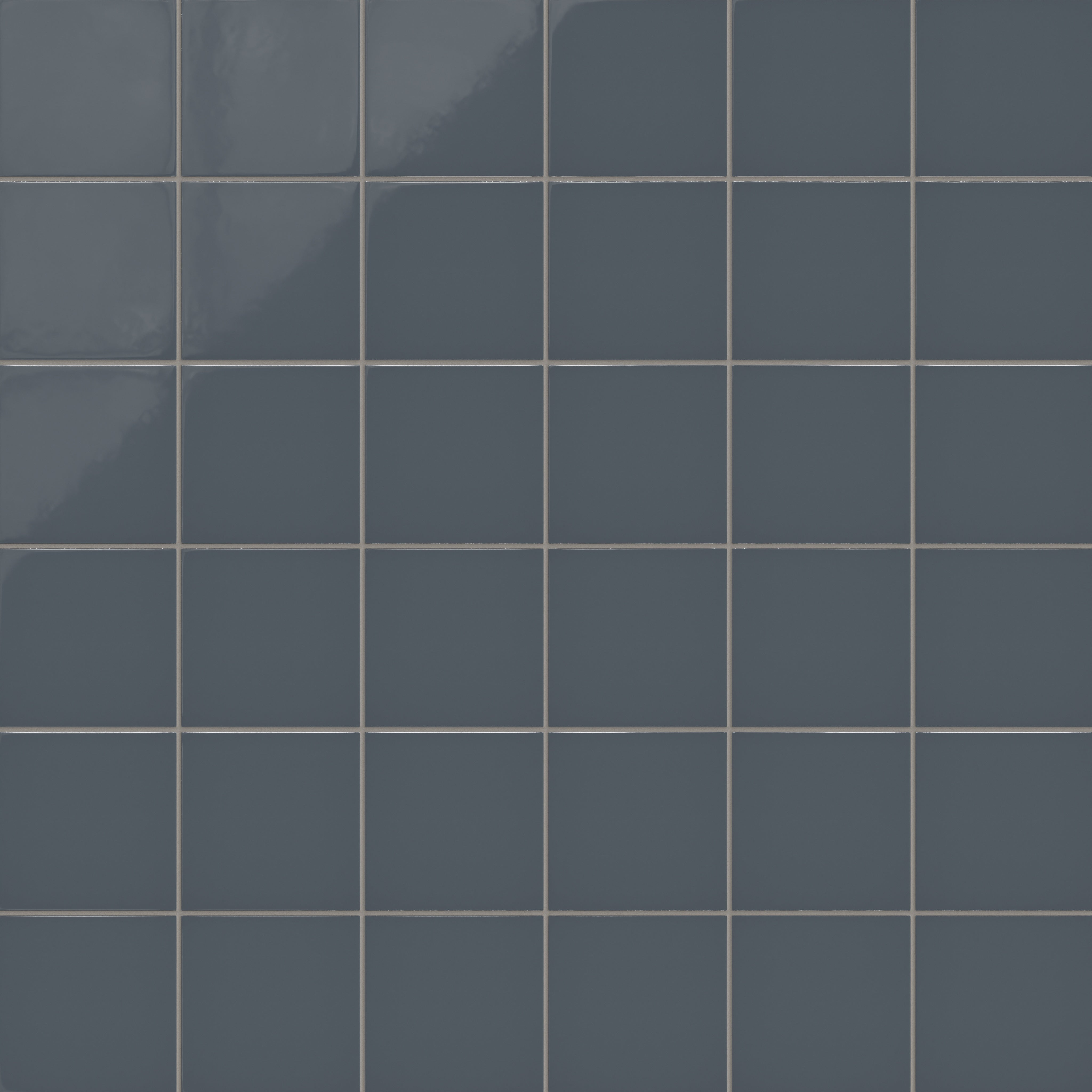 6x6 Natural Press Ceramic Tile in Indigo Gloss