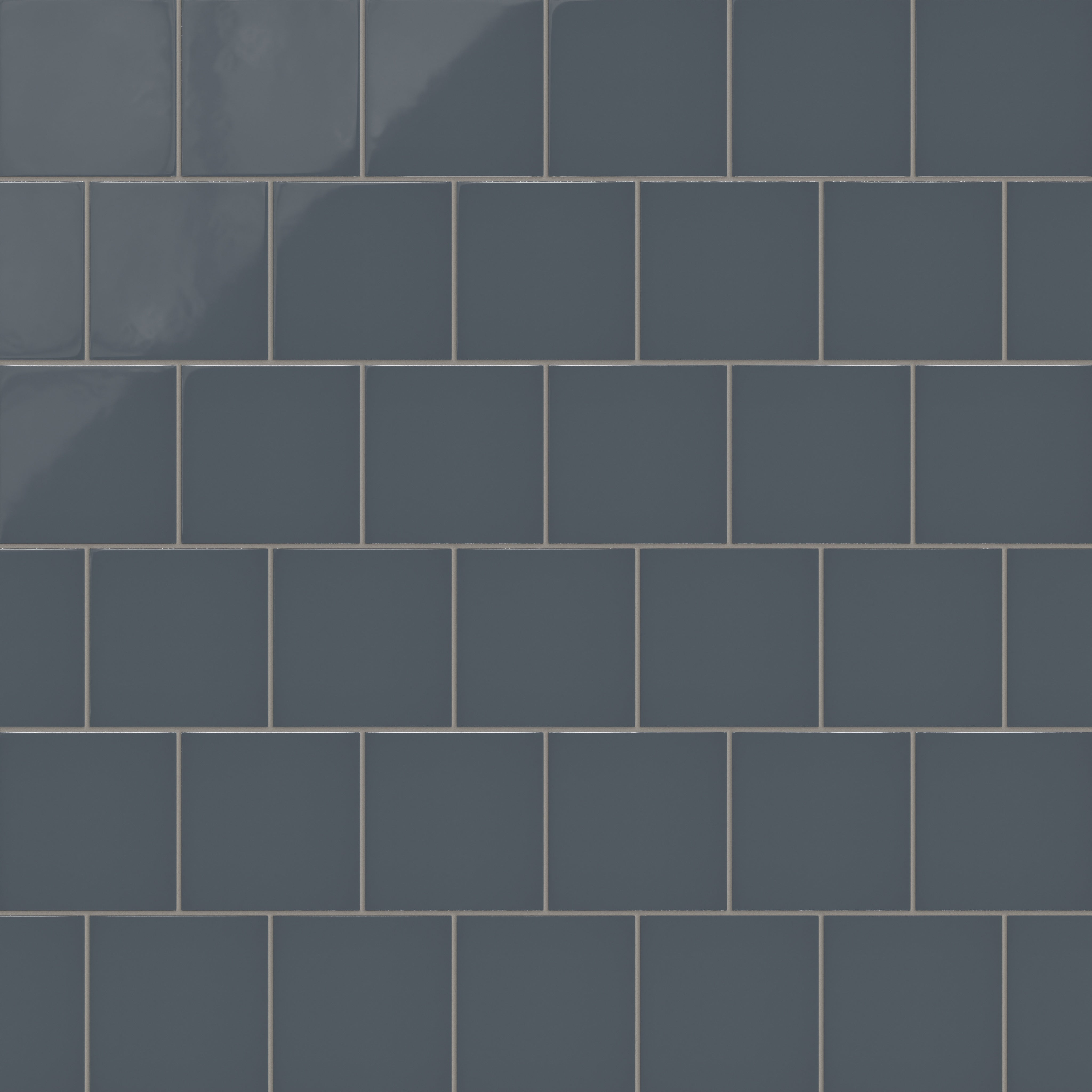6x6 Natural Press Ceramic Tile in Indigo Gloss