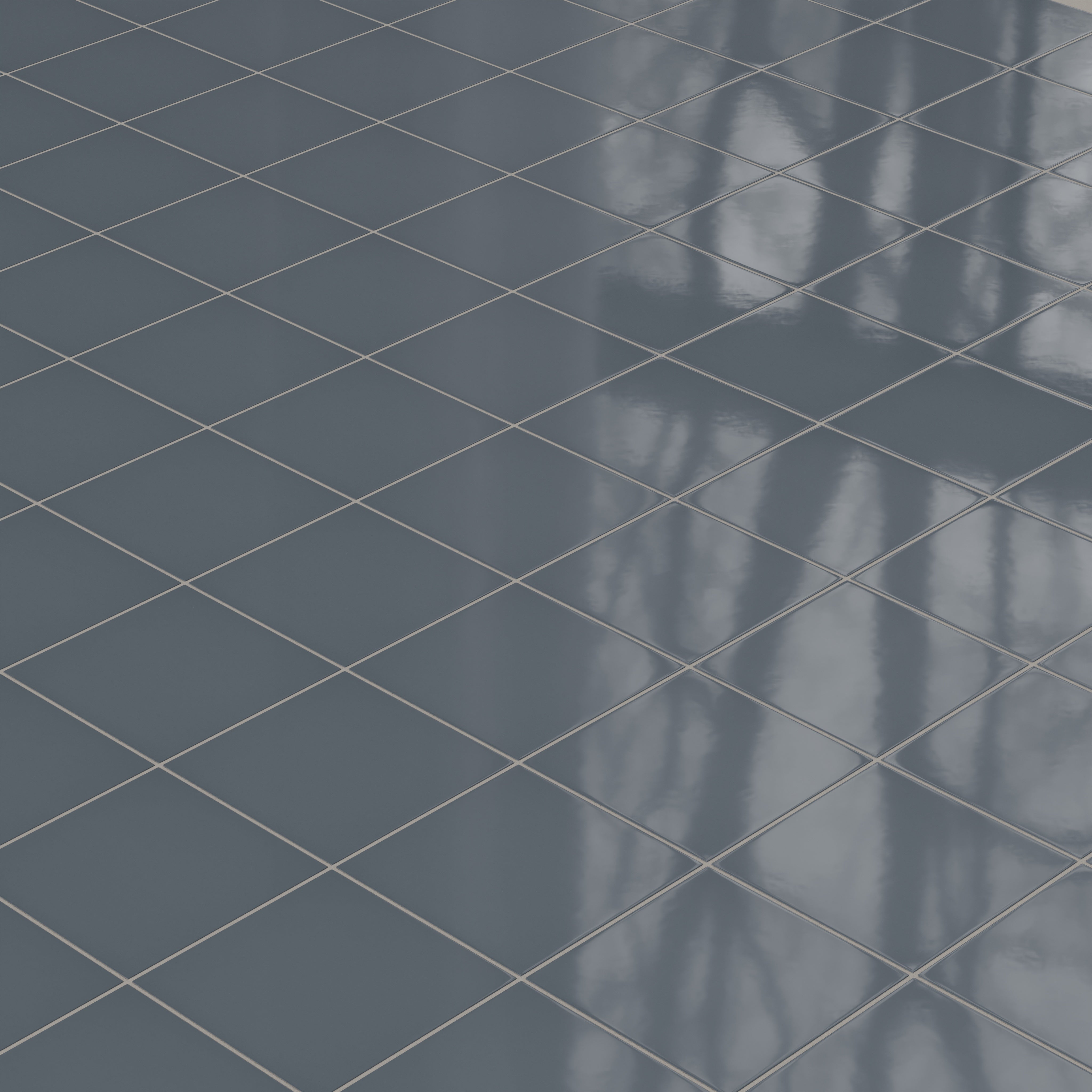 8x8 Natural Press Ceramic Tile in Indigo Gloss