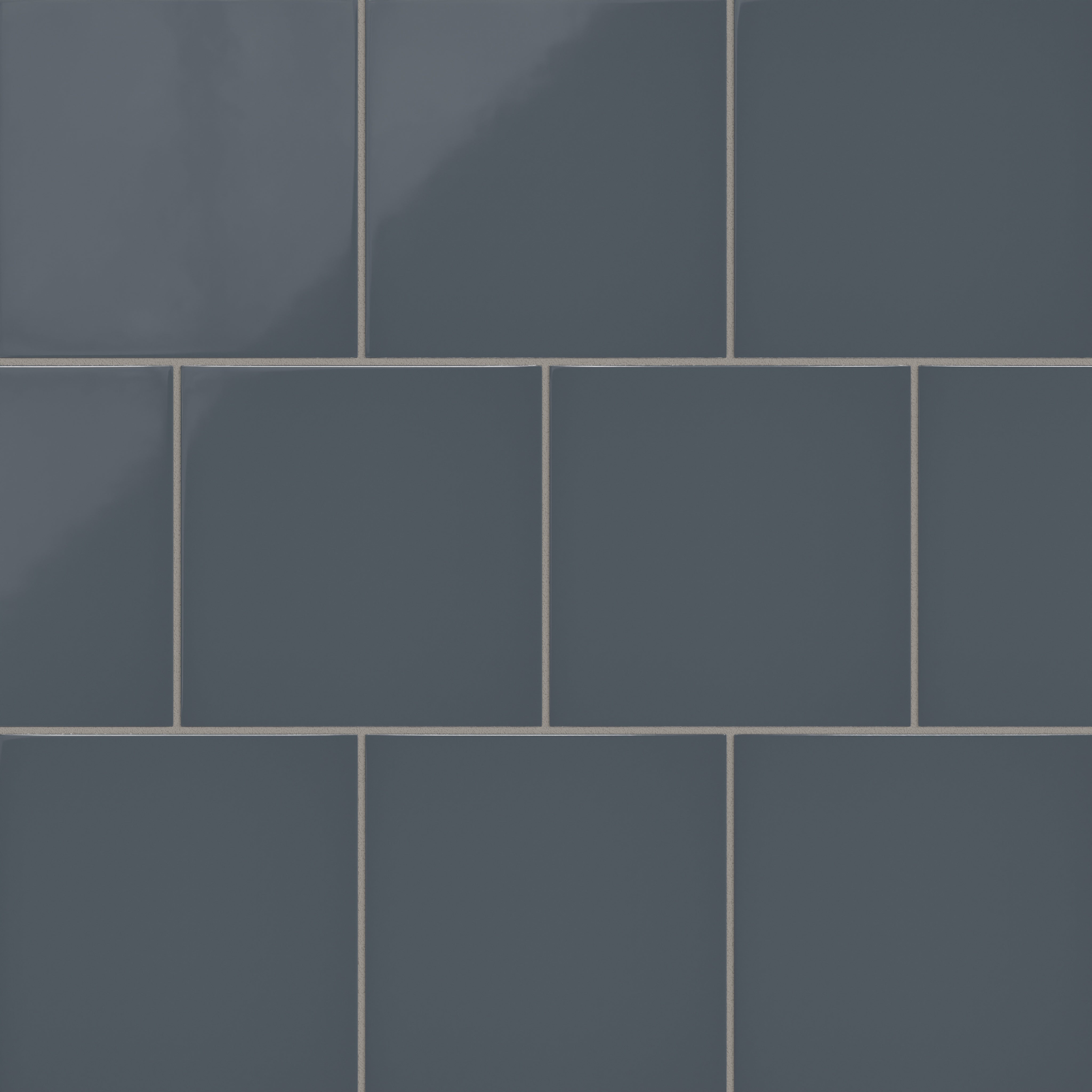 8x8 Natural Press Ceramic Tile in Indigo Gloss