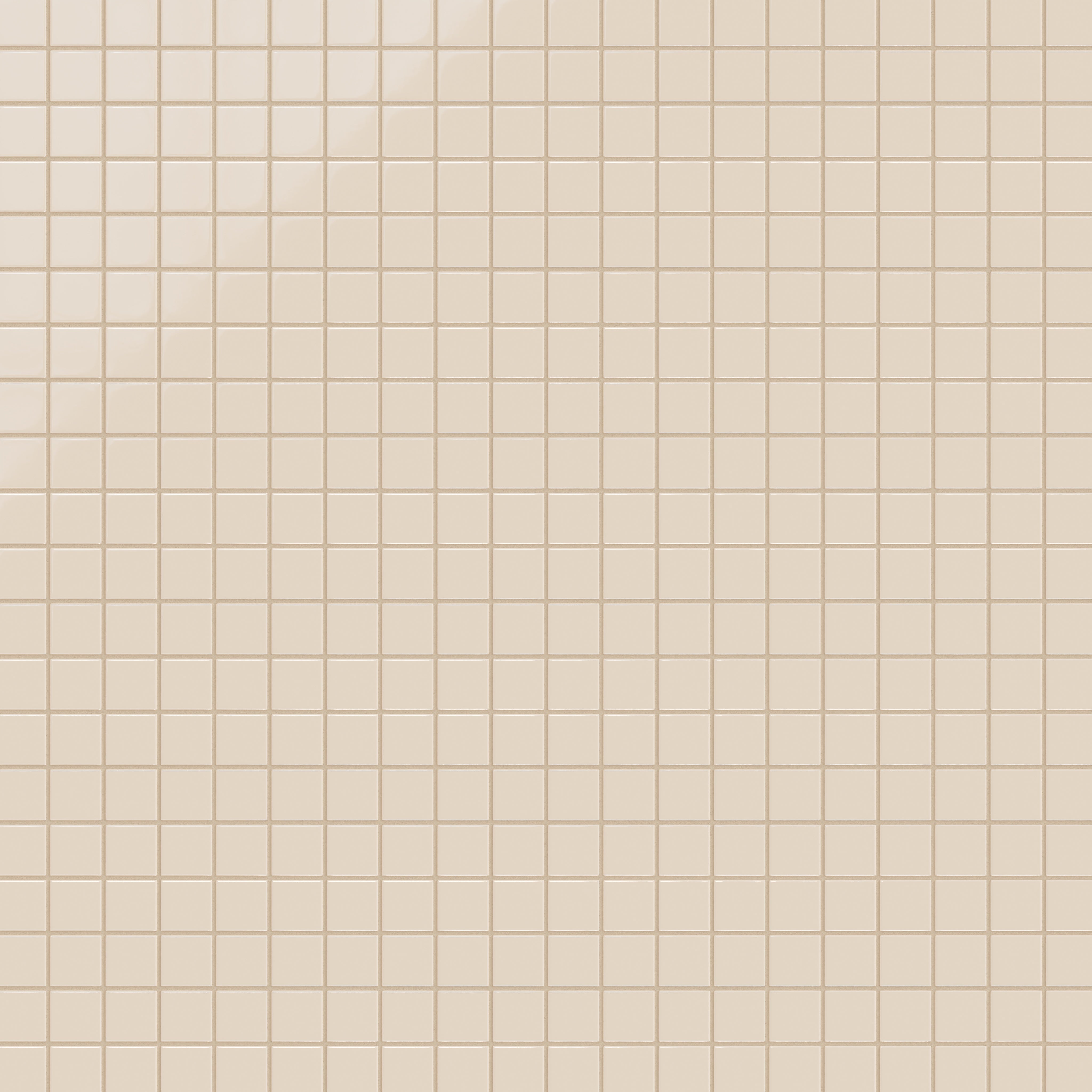 2x2 Straight Set Sheeted Original Ceramic Mosaic Tile in Ivory Gloss
