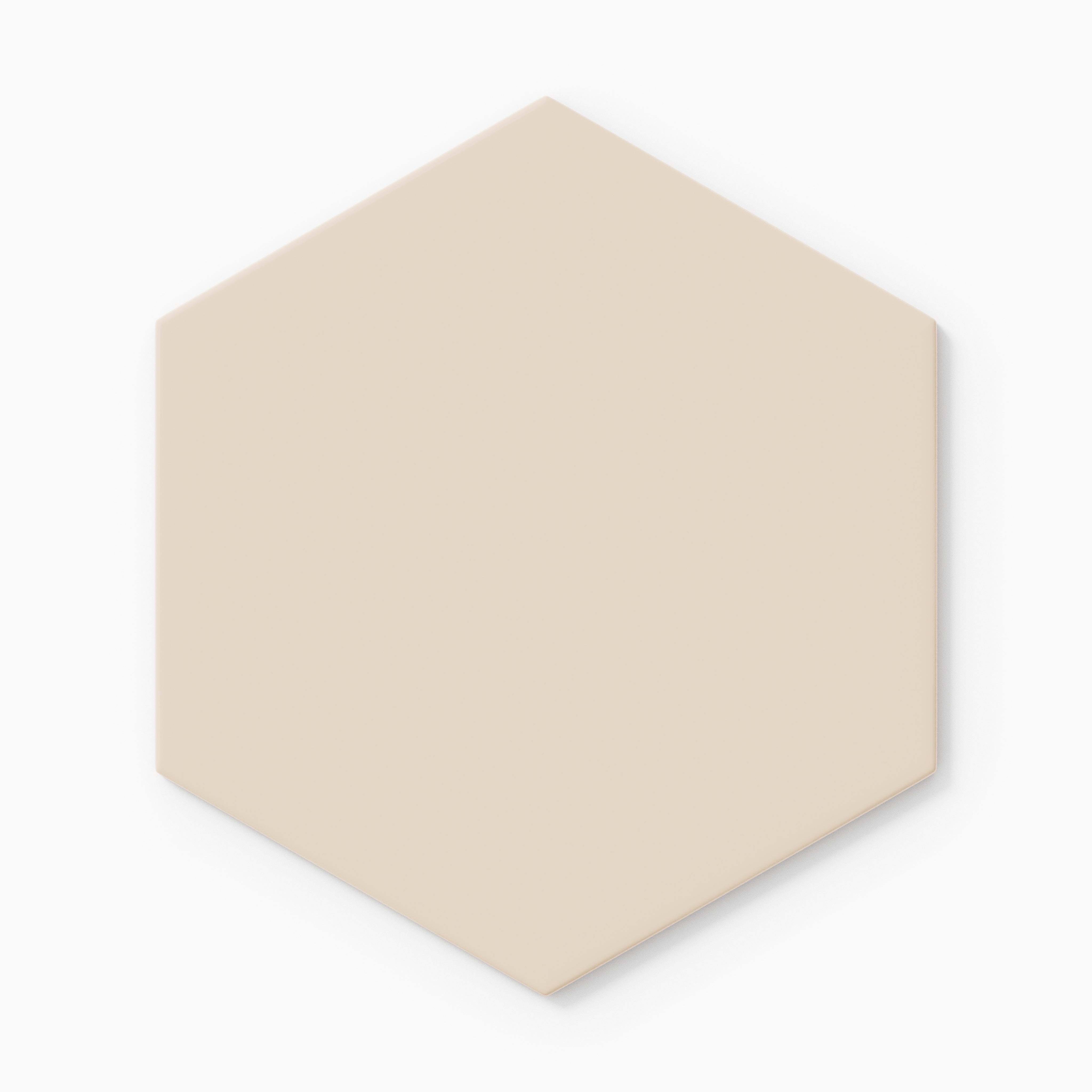8" Hexagon Original Ceramic Tile in Ivory Gloss