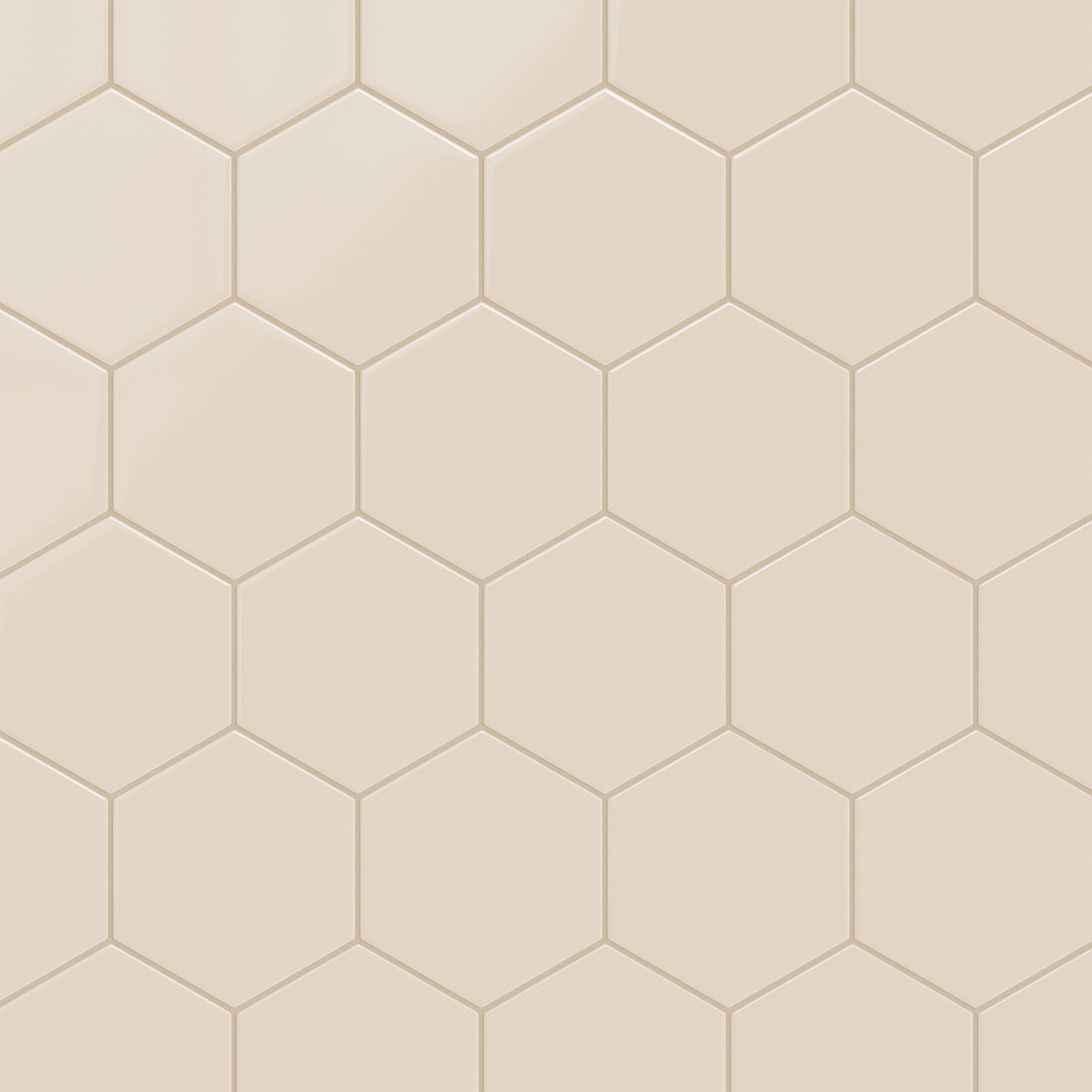 8" Hexagon Original Ceramic Tile in Ivory Matte
