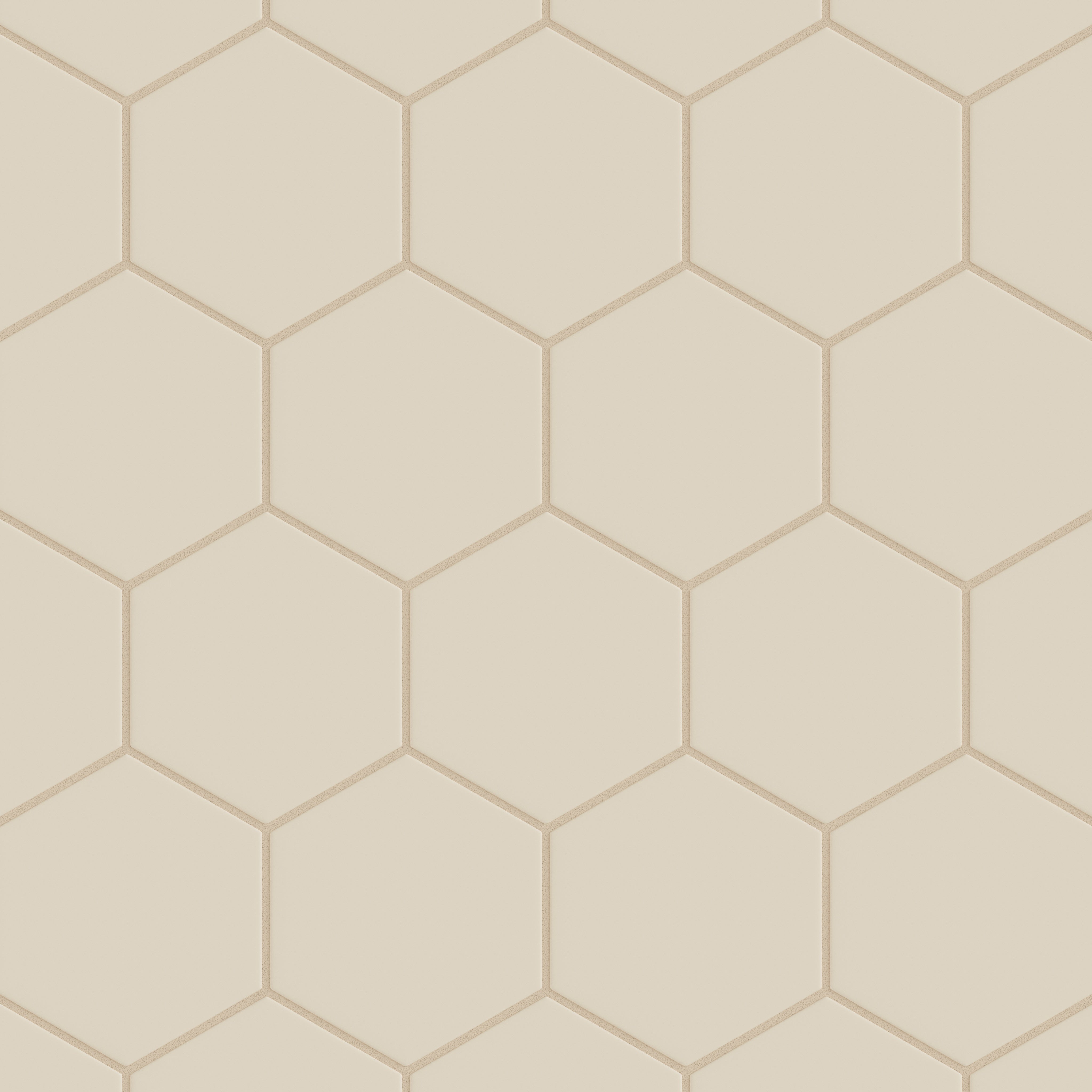 6" Hexagon Original Ceramic Tile in Ivory Matte