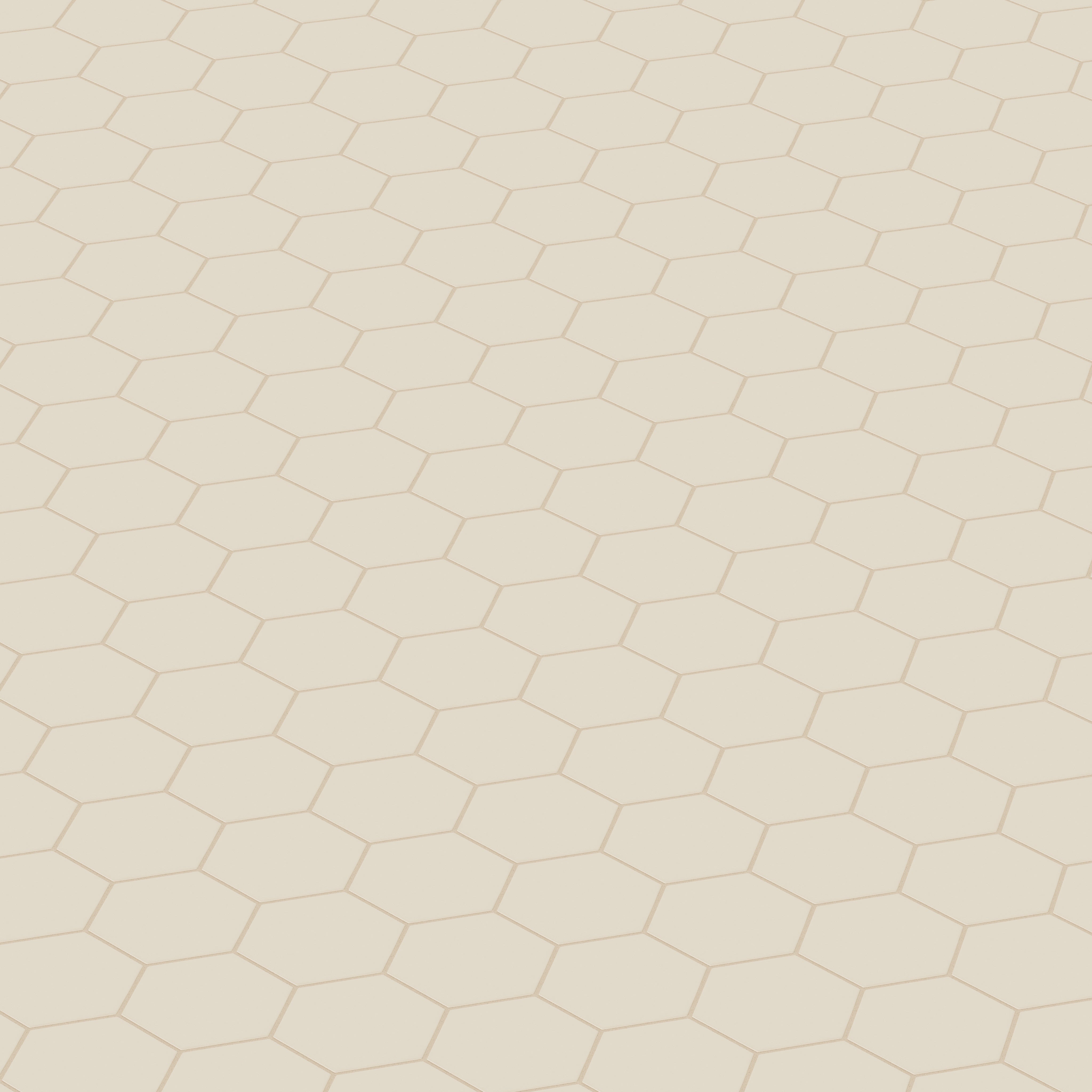 6" Hexagon Original Ceramic Tile in Ivory Matte