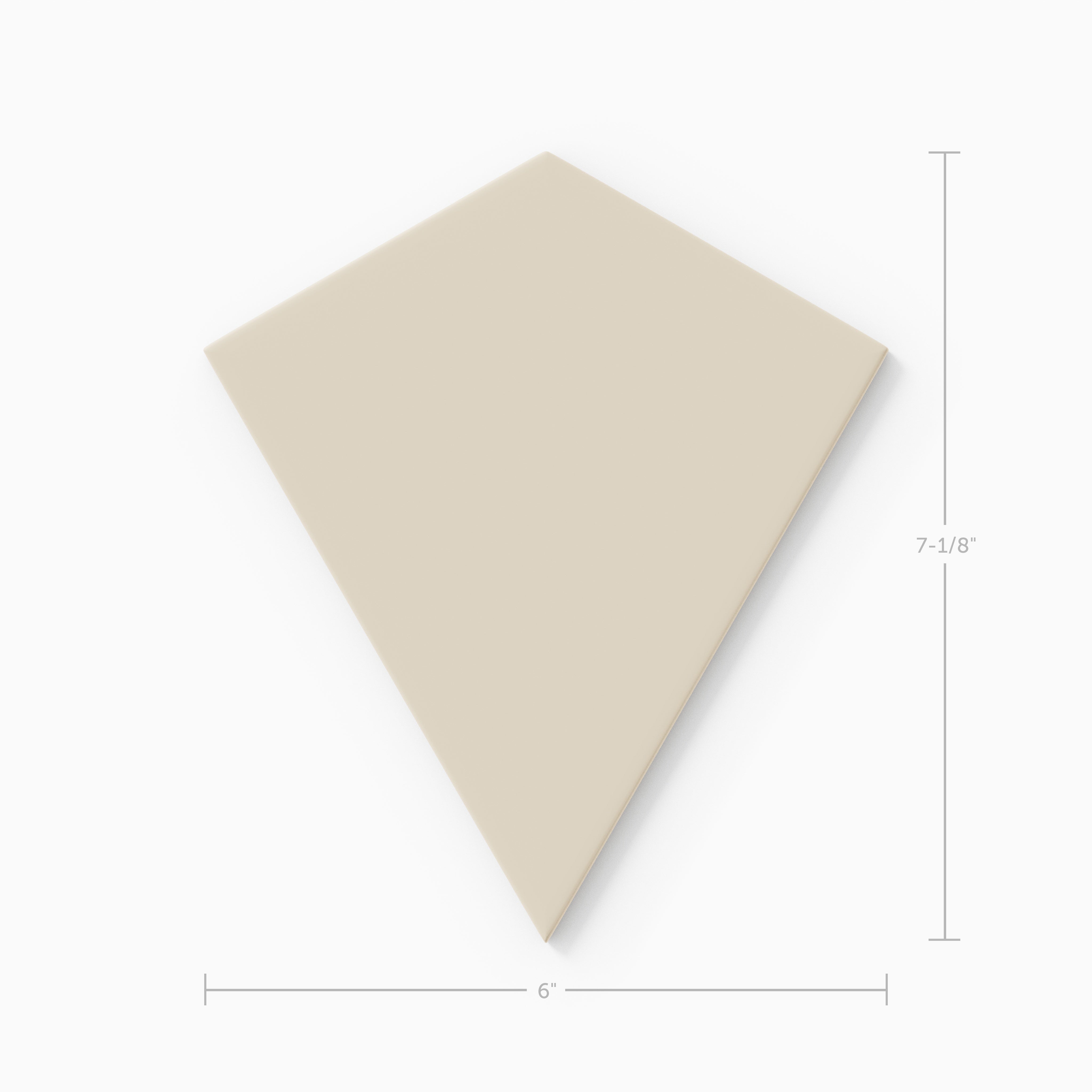 Hexite Original Ceramic Tile in Ivory Matte