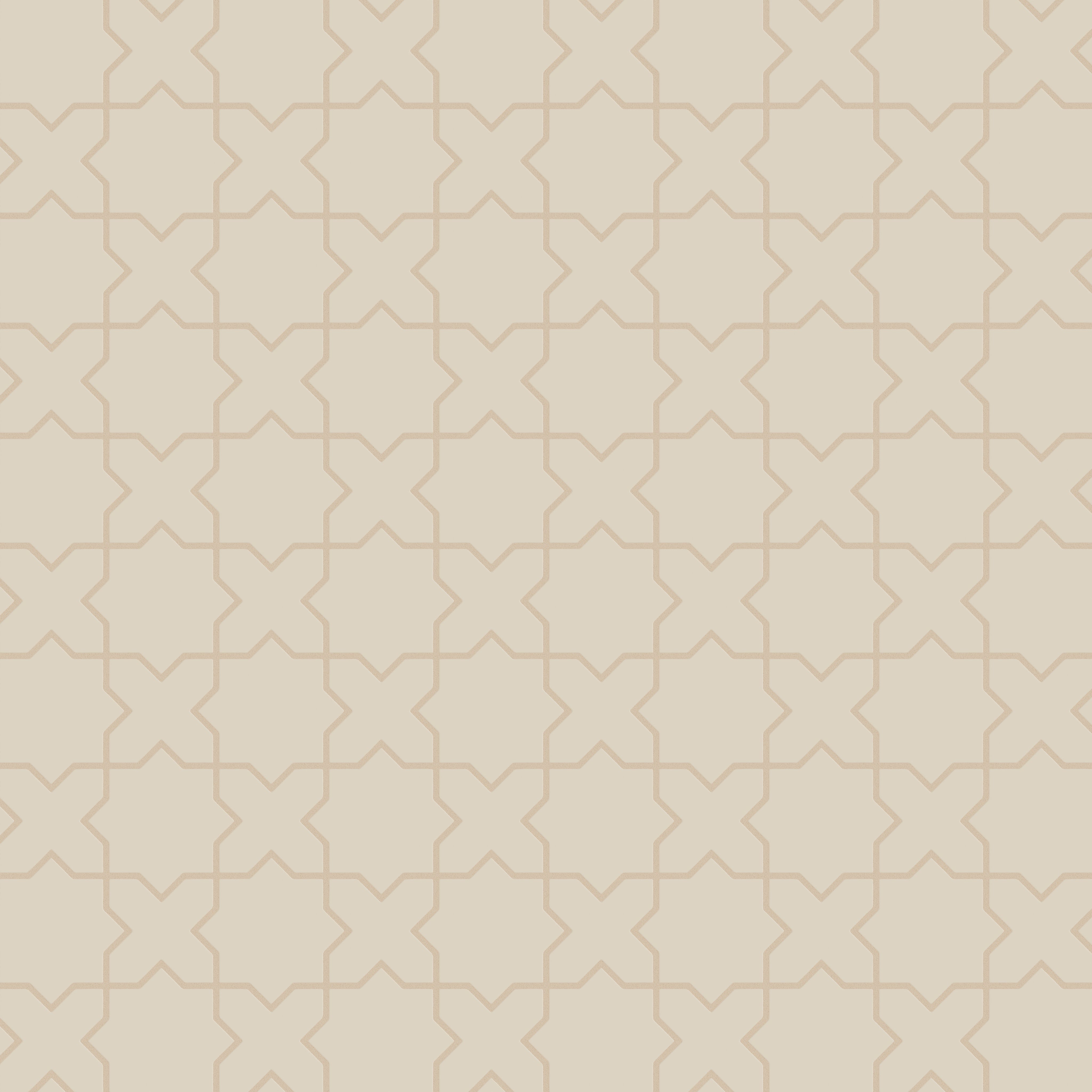 Mini Star & Cross Original Ceramic Tile in Ivory Matte