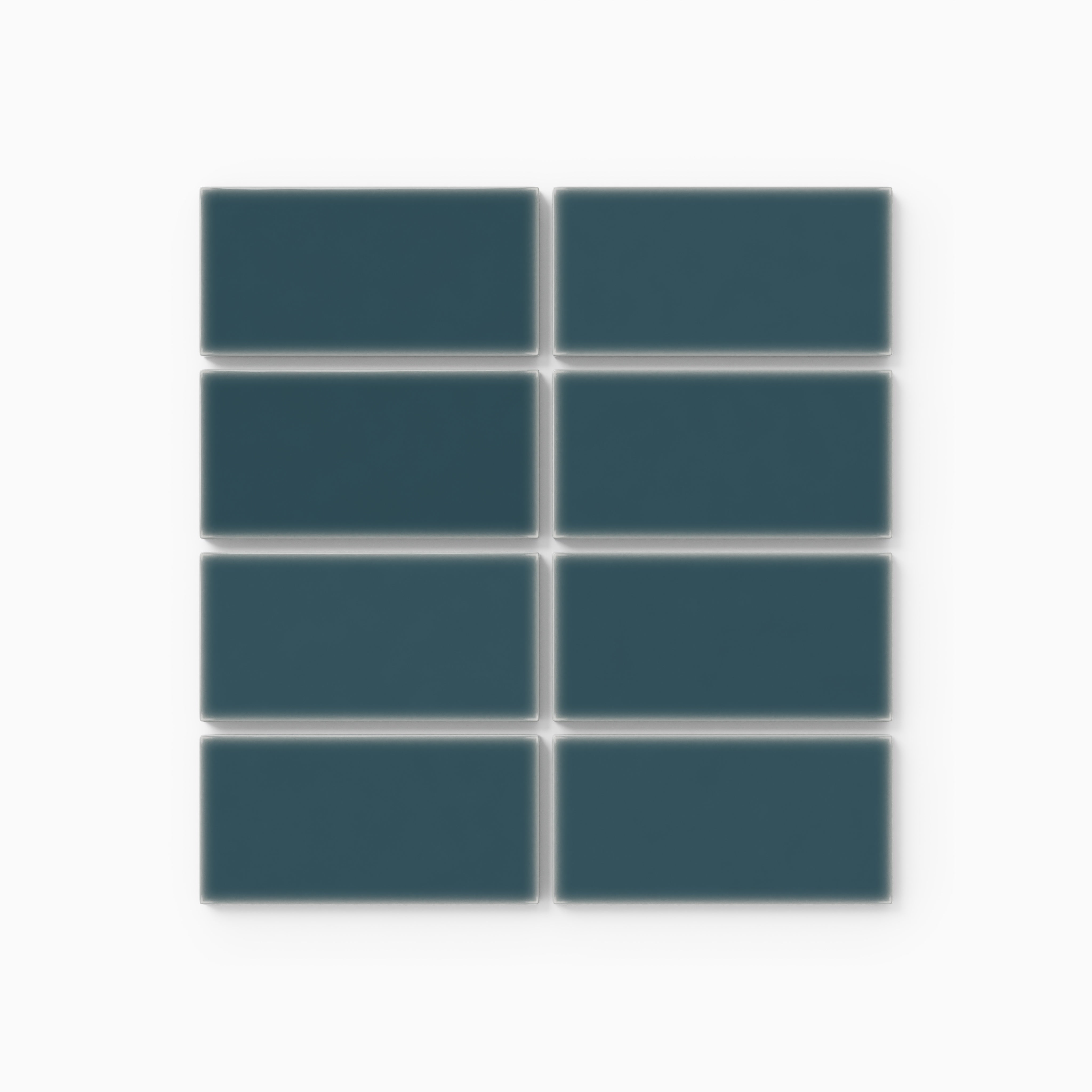 2x4 Straight Set Sheeted Natural Press Ceramic Mosaic Tile in King Tide Gloss