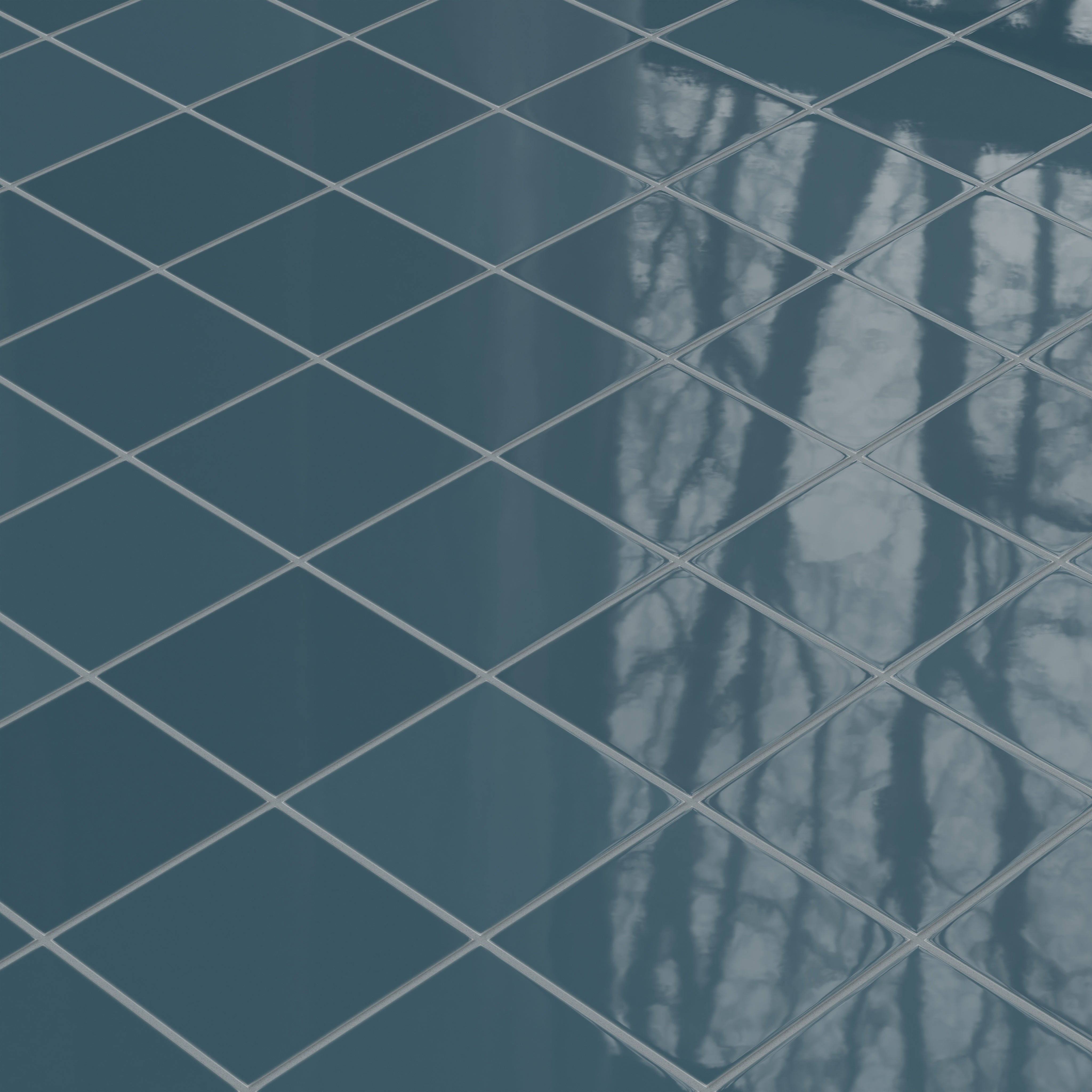 6x6 Natural Press Ceramic Tile in King Tide Gloss