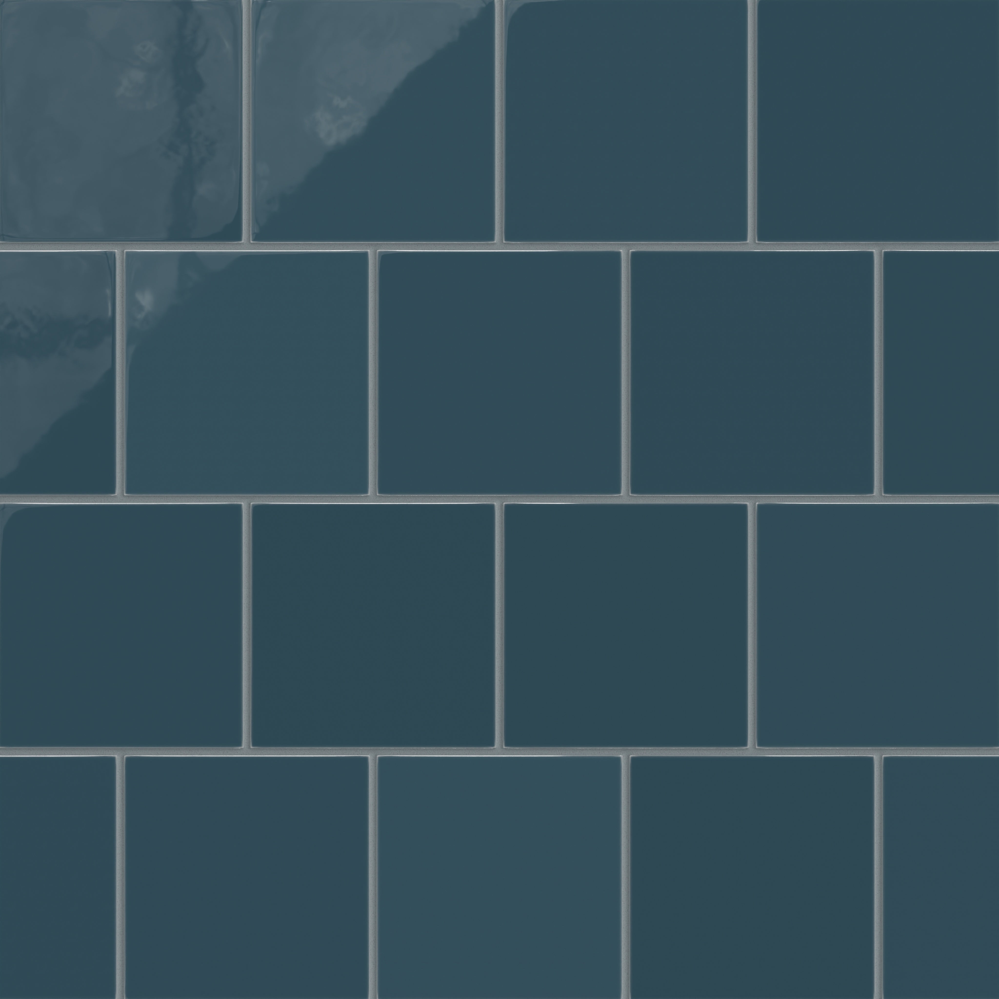 6x6 Natural Press Ceramic Tile in King Tide Gloss