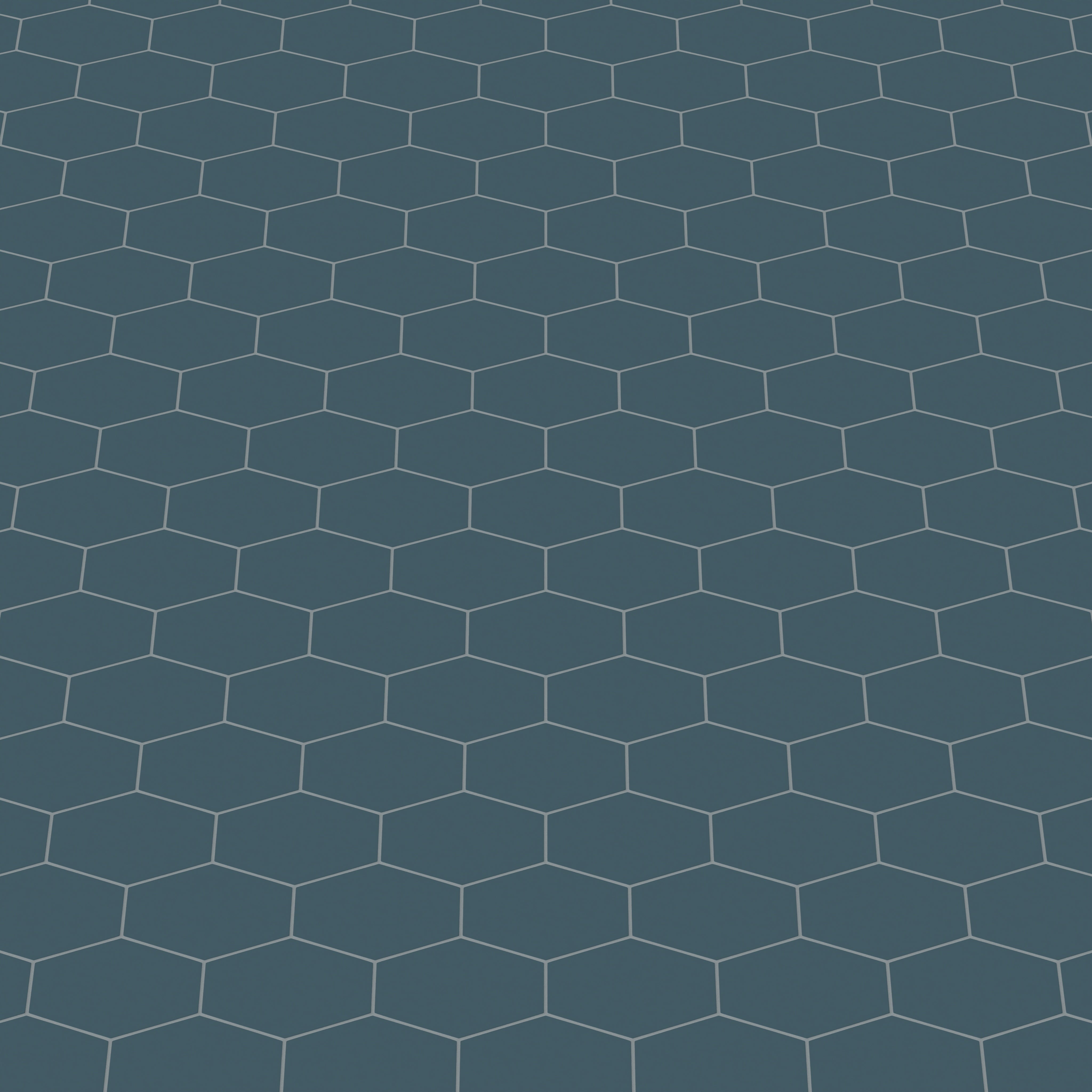 Elongated Hexagon Natural Press Ceramic Tile in King Tide Matte