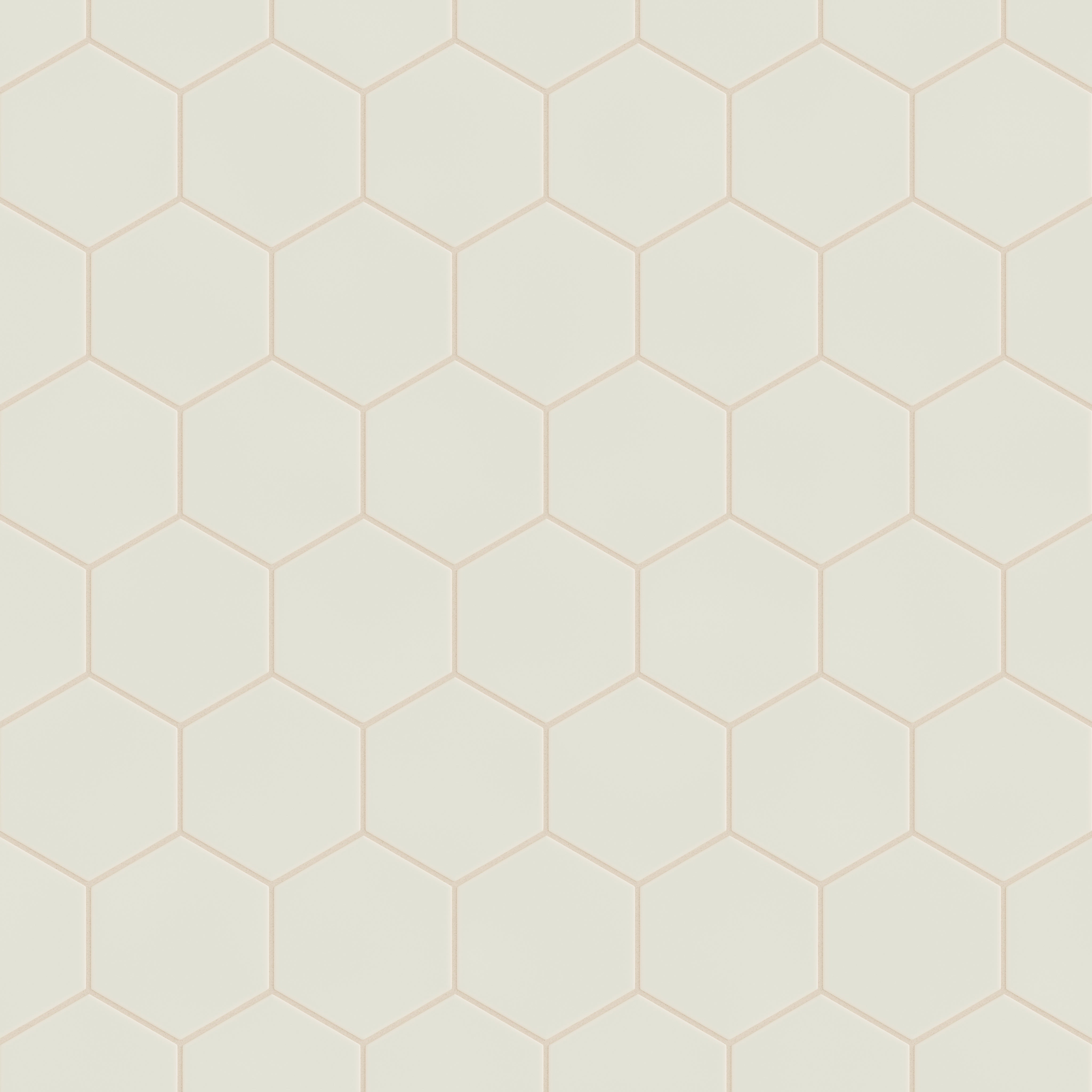 6" Hexagon Original Ceramic Tile in Limewash Matte