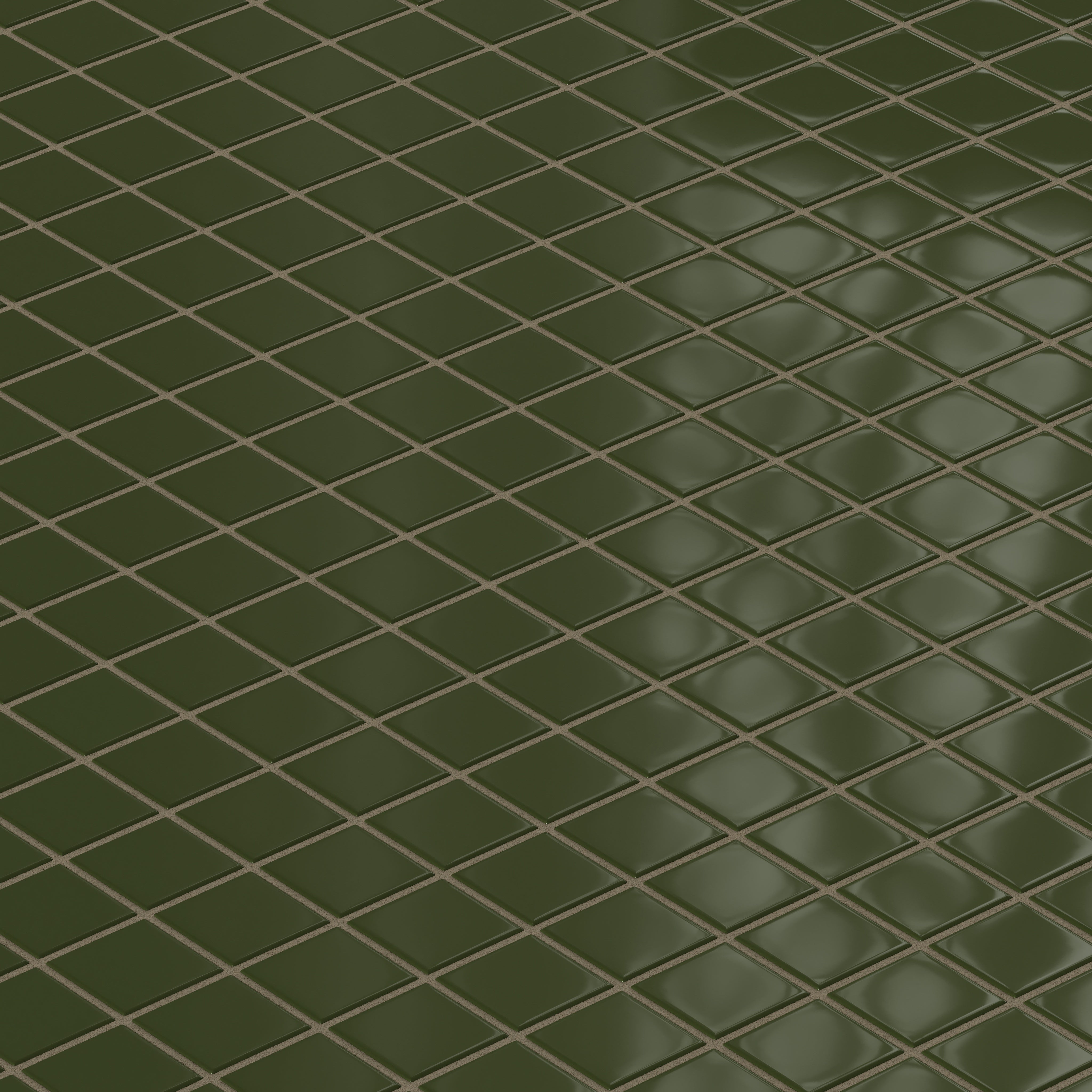 2x2 Straight Set Sheeted Original Ceramic Mosaic Tile in Lone Pine Gloss