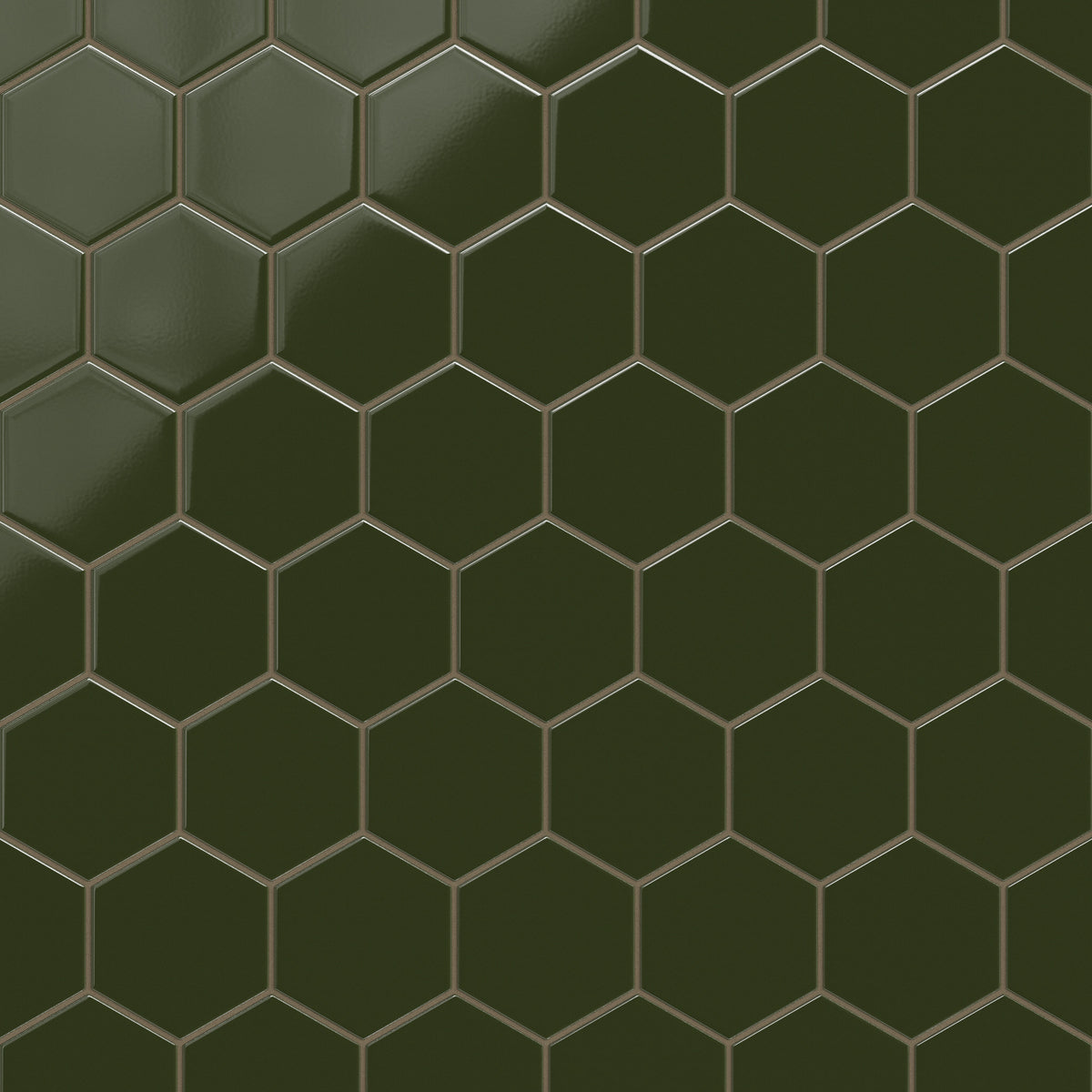 6" Hexagon Original Ceramic Tile in Lone Pine Gloss