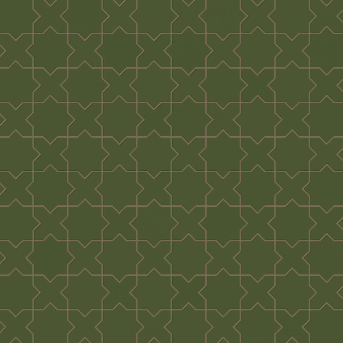Mini Star & Cross Original Ceramic Tile in Lone Pine Matte