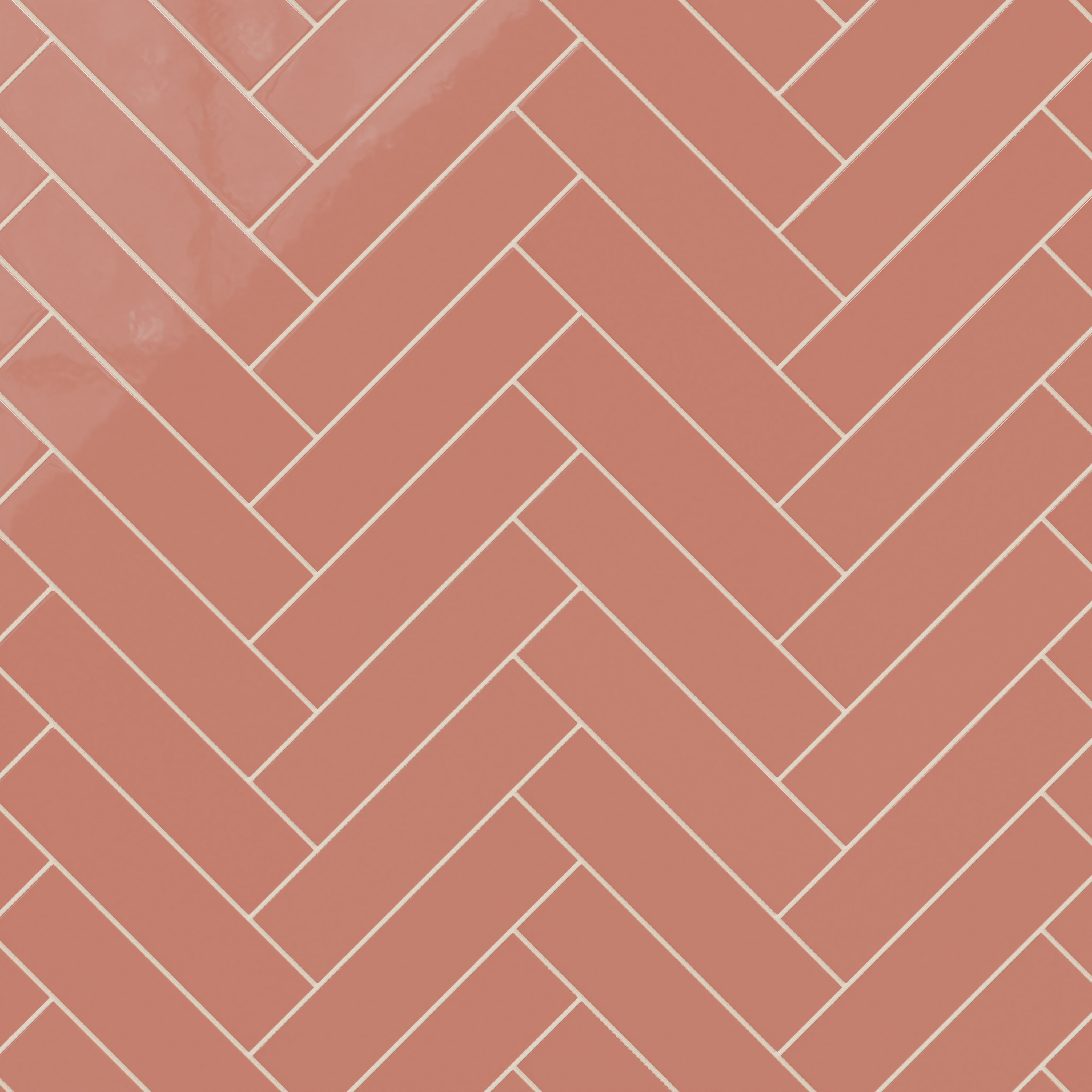 3x12 Natural Press Ceramic Tile in Madder Red Gloss