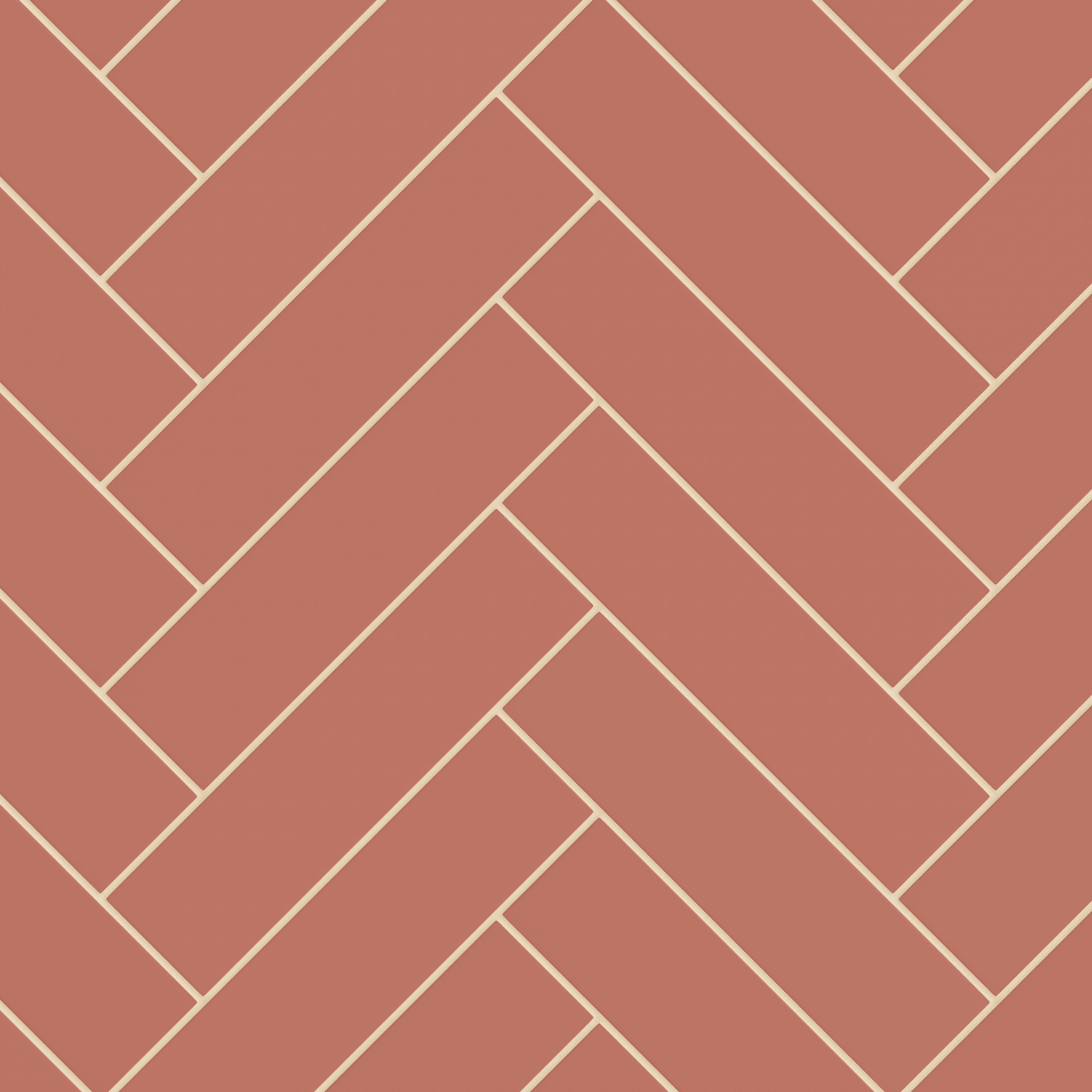 3x12 Natural Press Ceramic Tile in Madder Red Matte