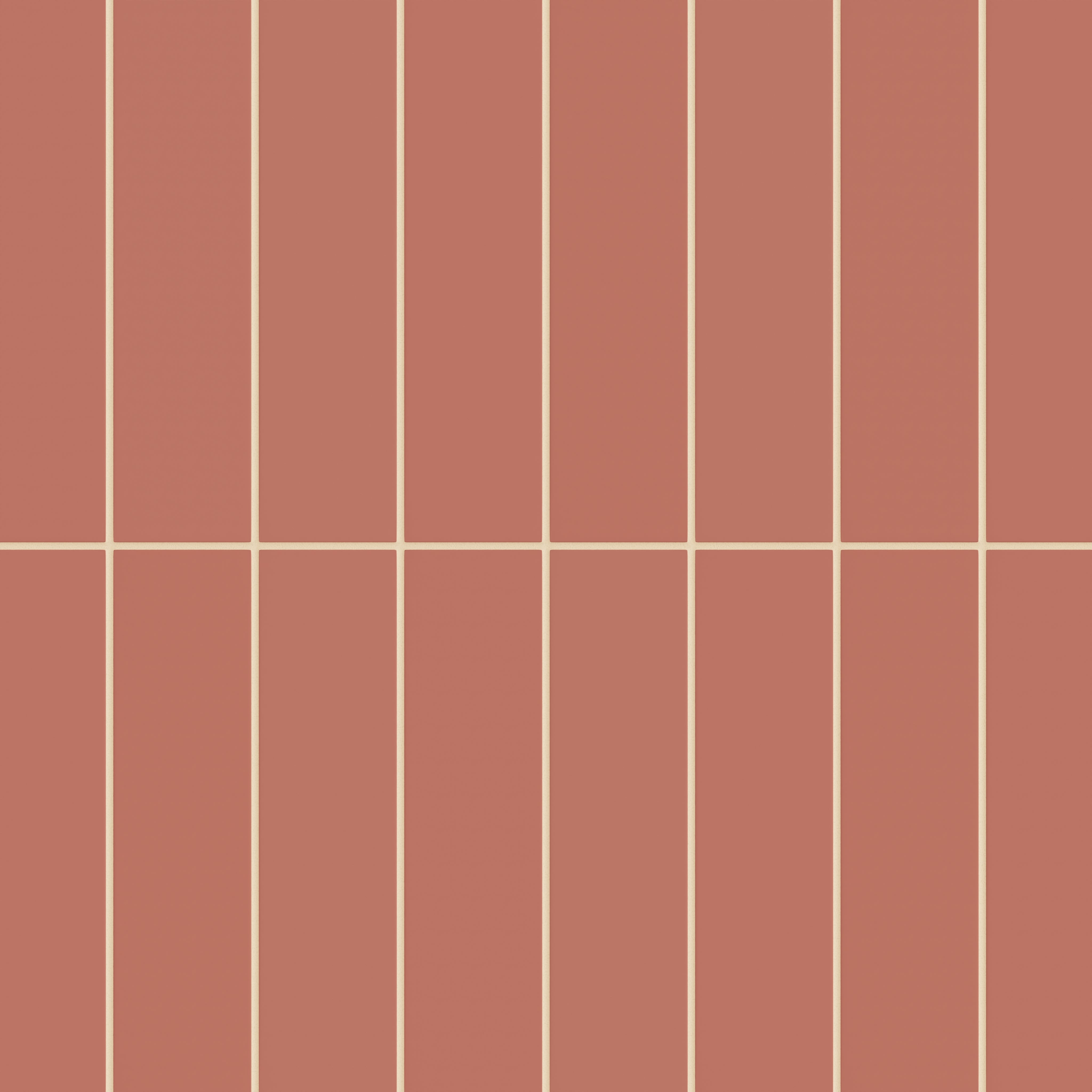 3x12 Natural Press Ceramic Tile in Madder Red Matte