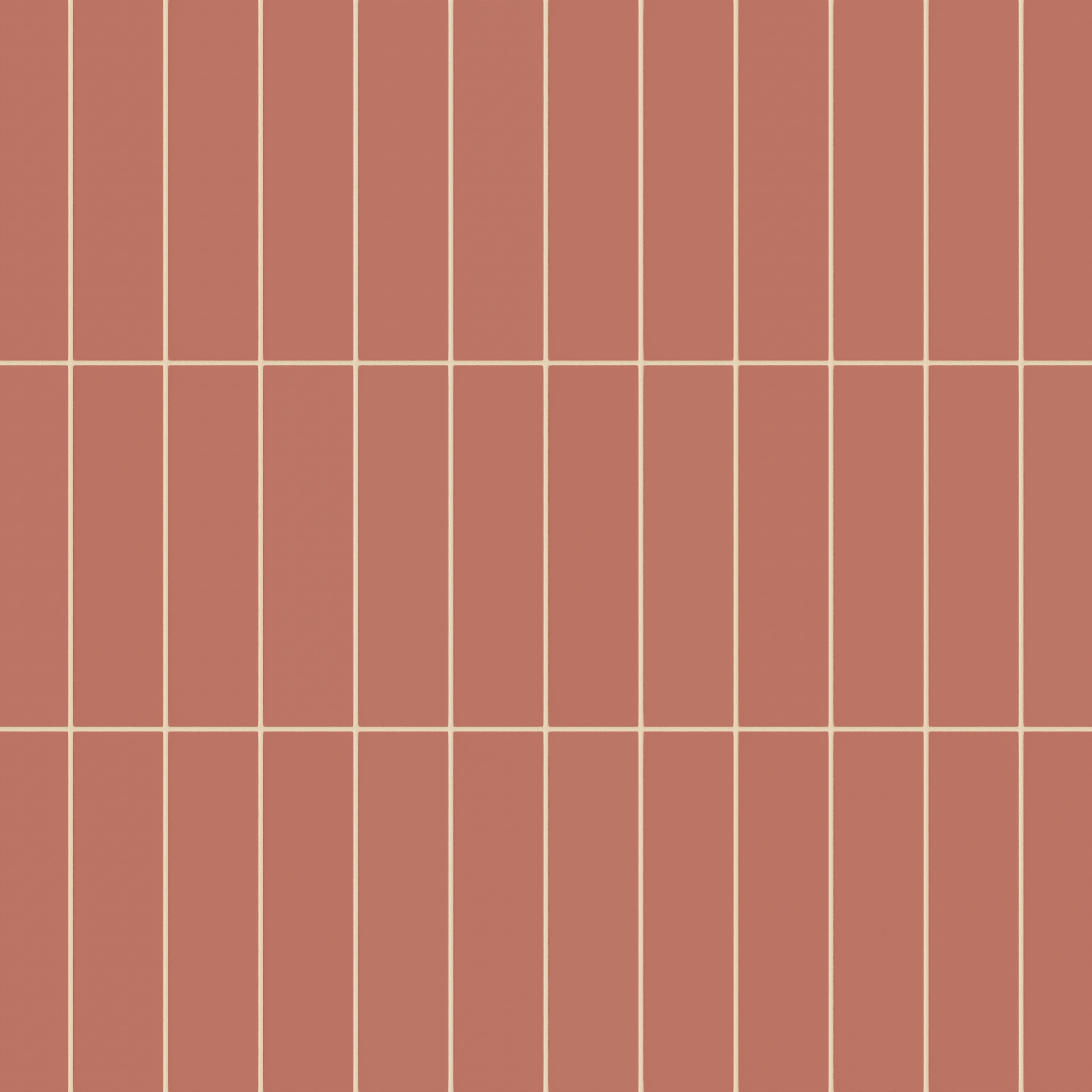 3x12 Natural Press Ceramic Tile in Madder Red Matte