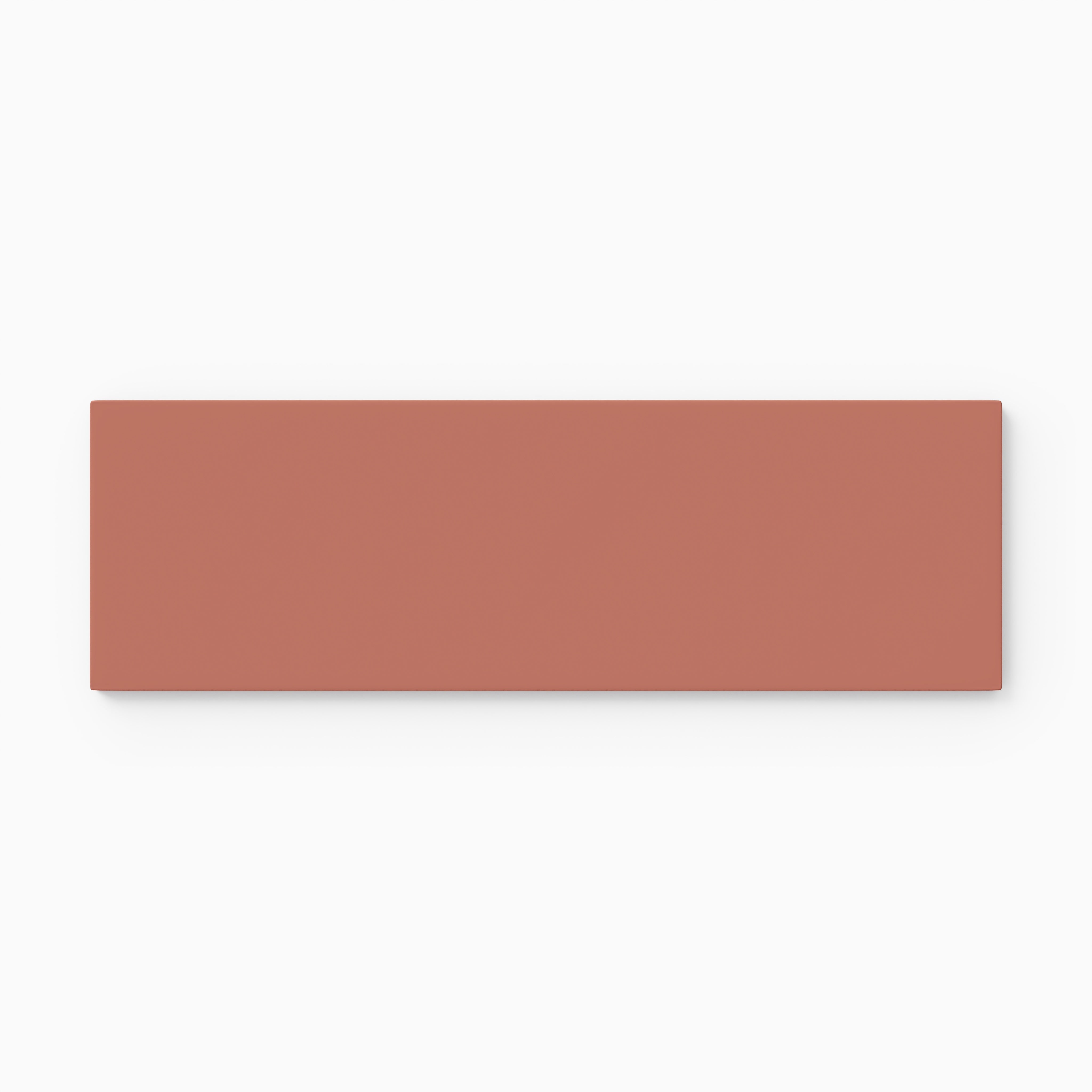 3x9 Natural Press Ceramic Tile in Madder Red Matte