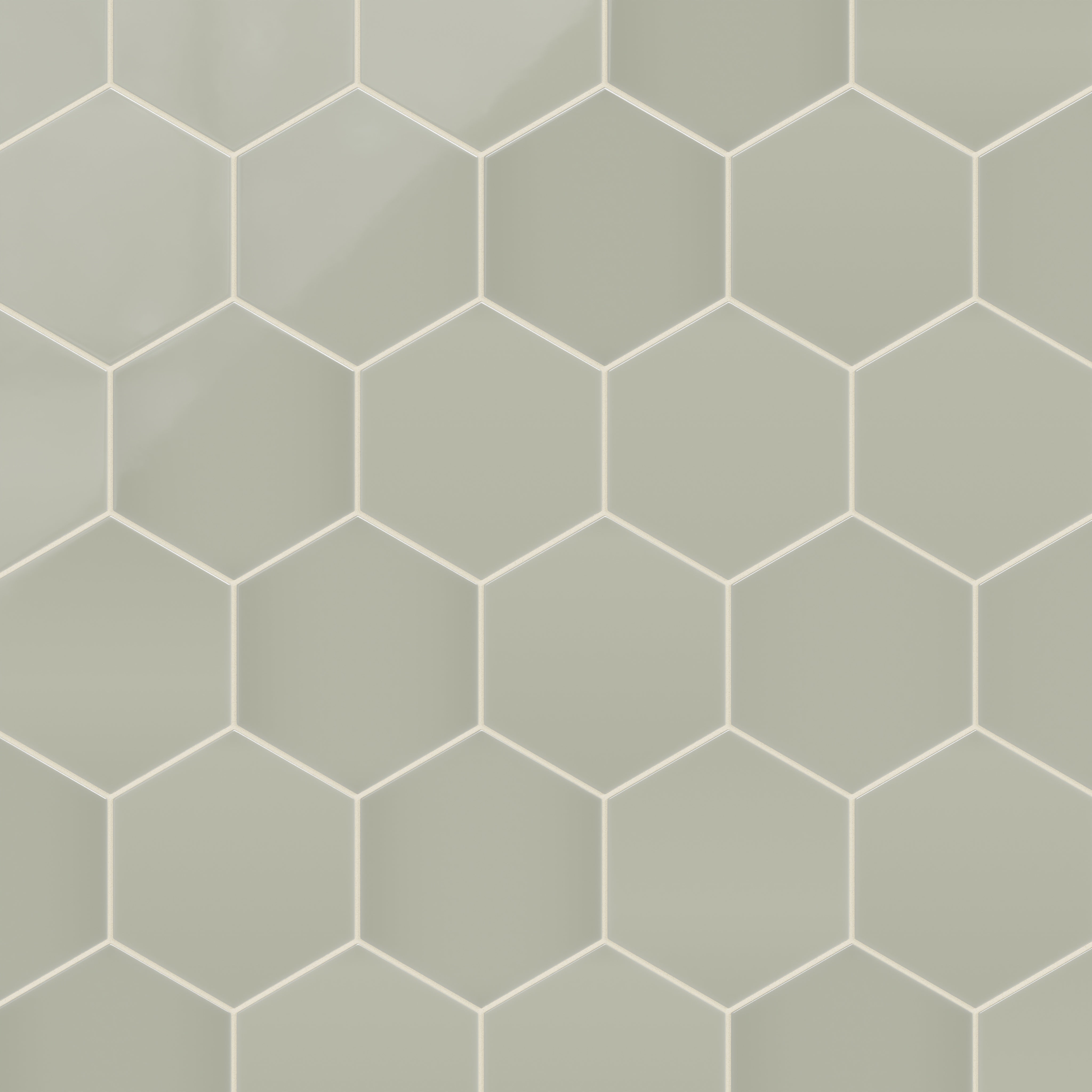 8" Hexagon Natural Press Ceramic Tile in Manzanita Gloss