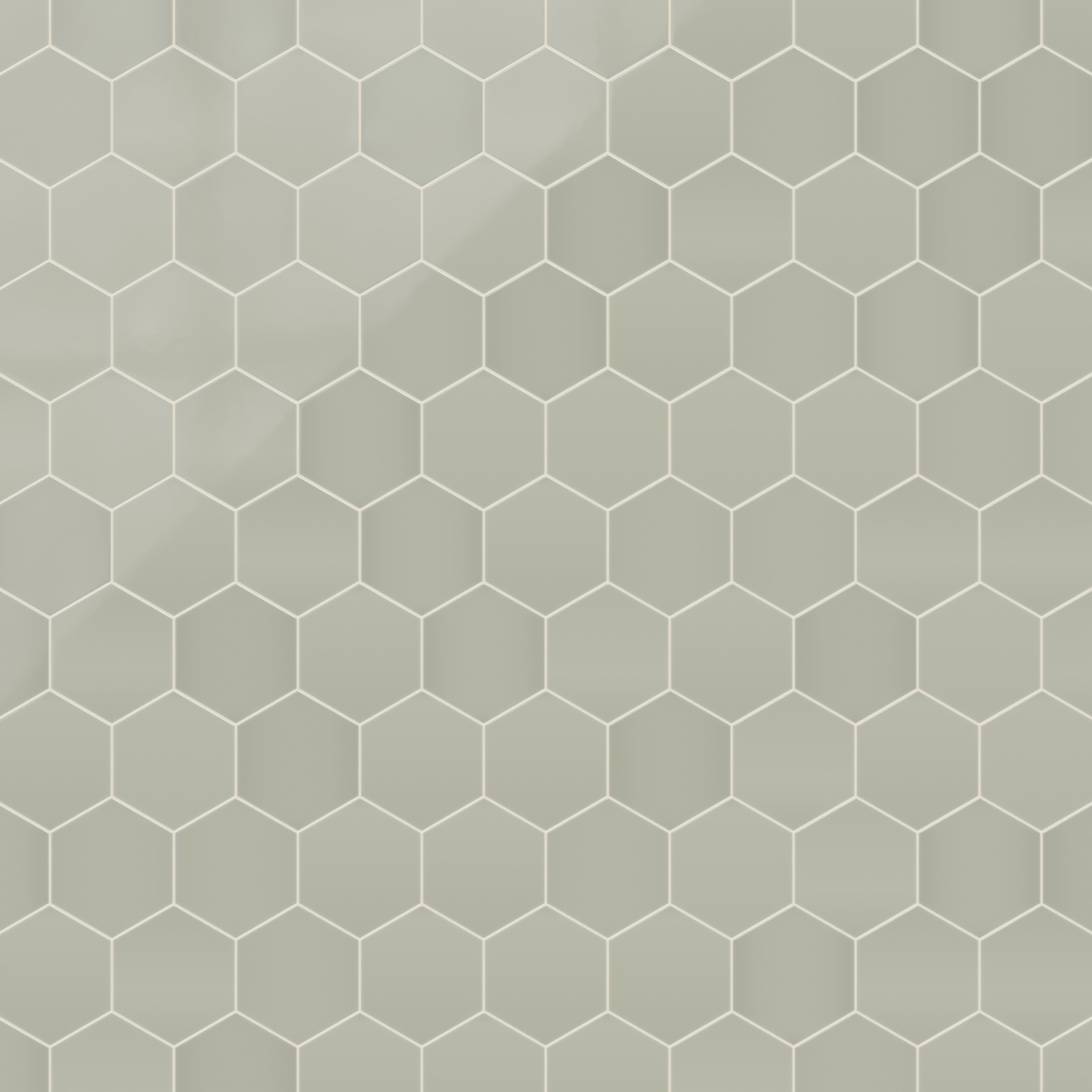 8" Hexagon Natural Press Ceramic Tile in Manzanita Gloss