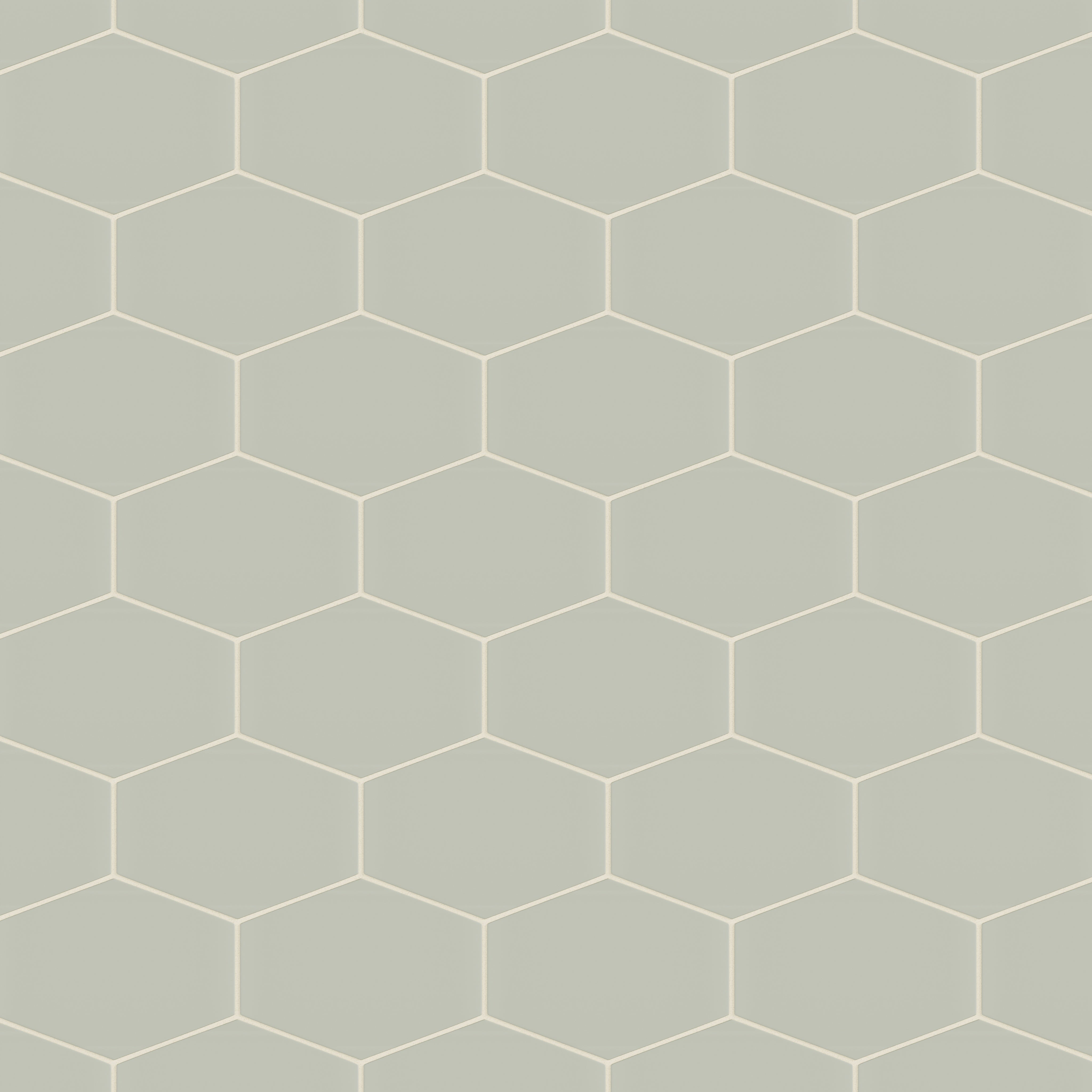 Elongated Hexagon Natural Press Ceramic Tile in Manzanita Matte