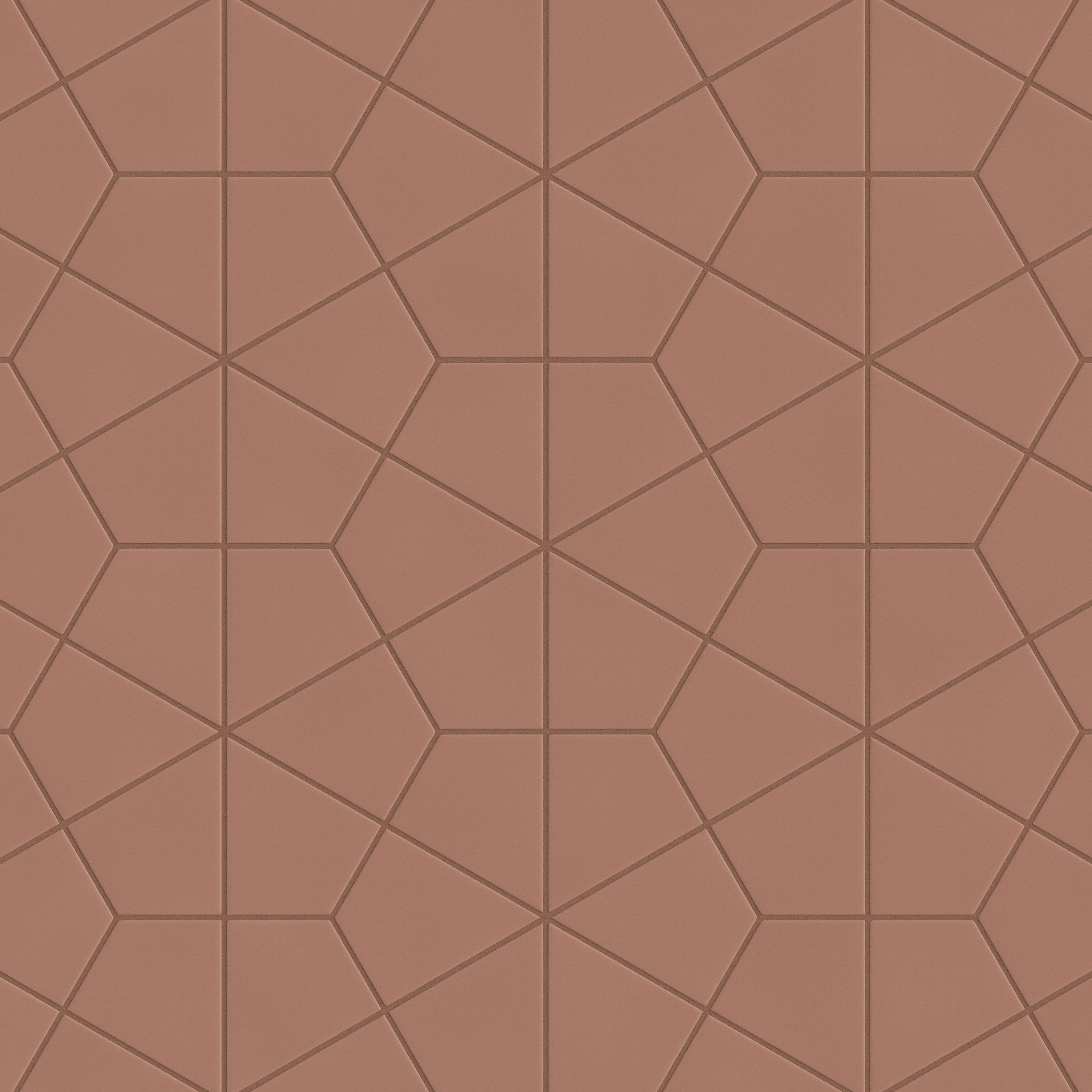 Hexite Original Ceramic Tile in Mauve Matte