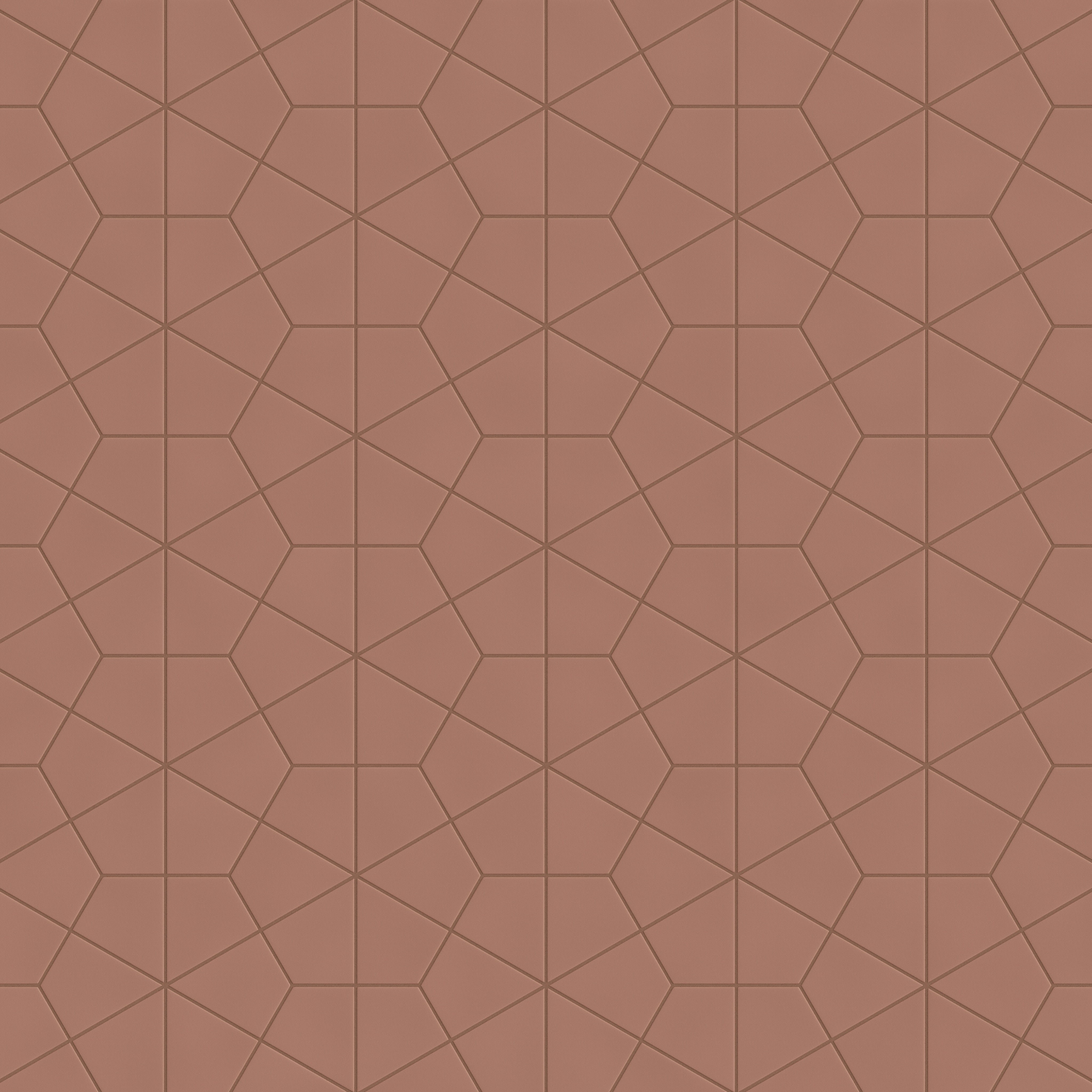 Hexite Original Ceramic Tile in Mauve Matte