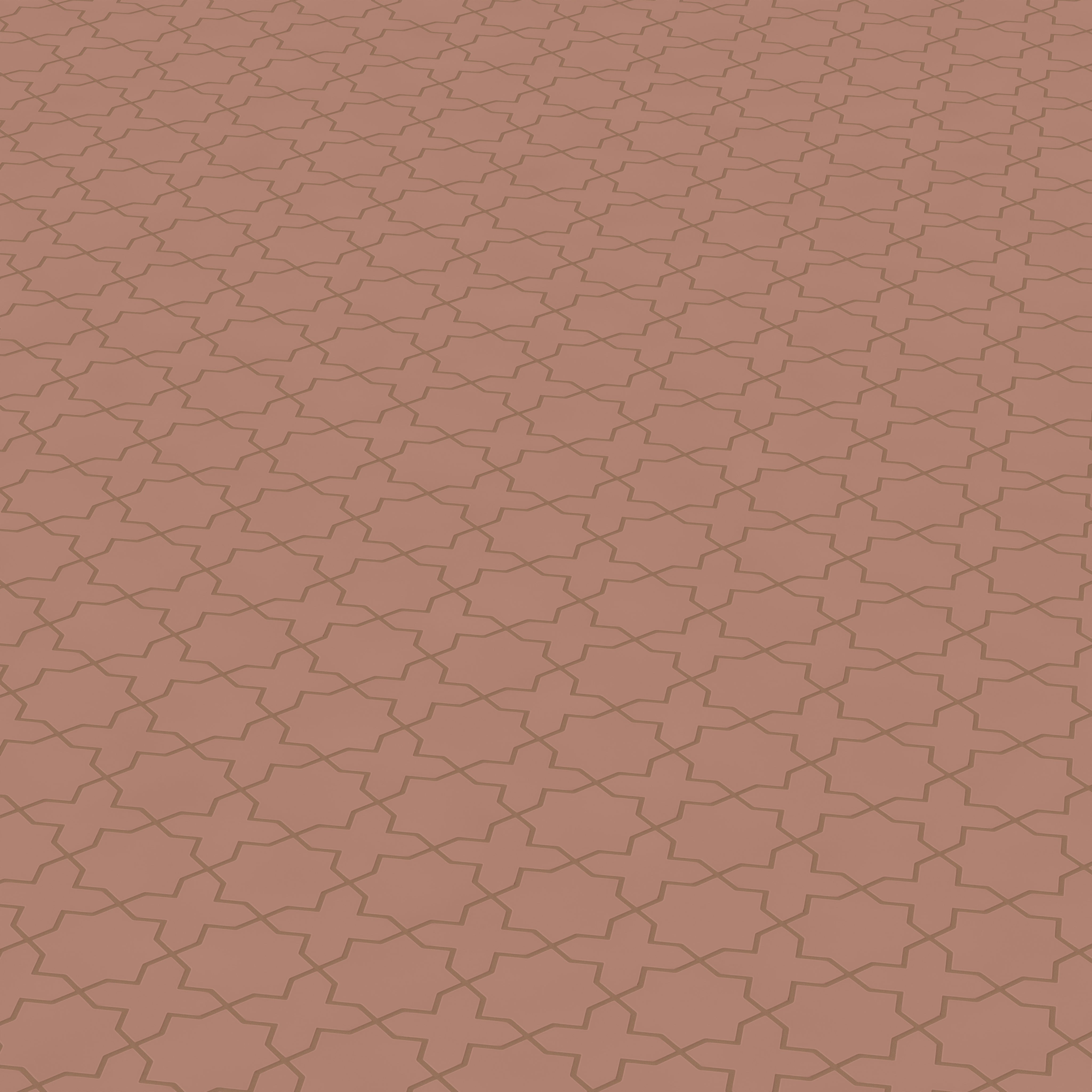 Mini Star & Cross Original Ceramic Tile in Mauve Matte