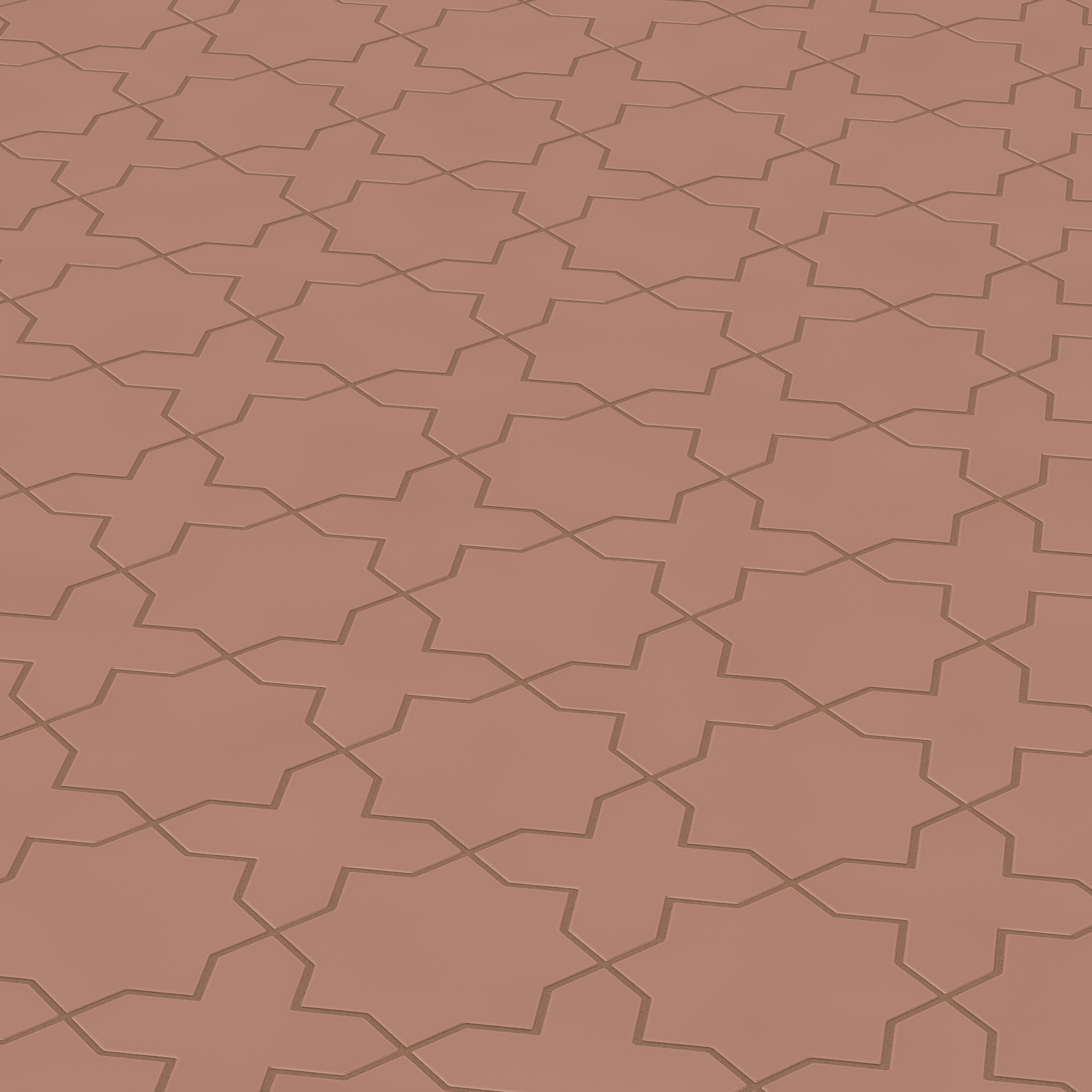 Star & Cross Original Ceramic Tile in Mauve Matte
