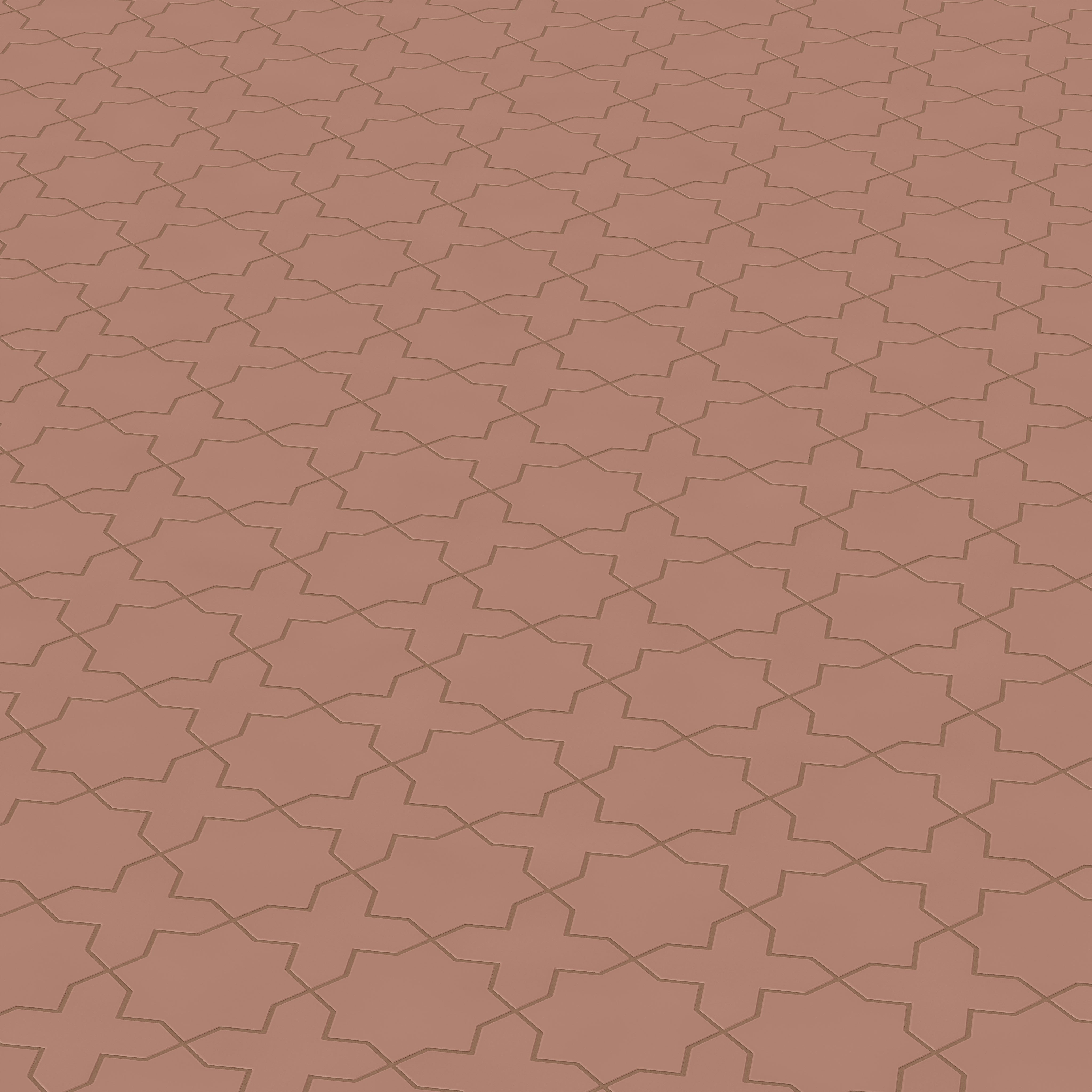 Star & Cross Original Ceramic Tile in Mauve Matte