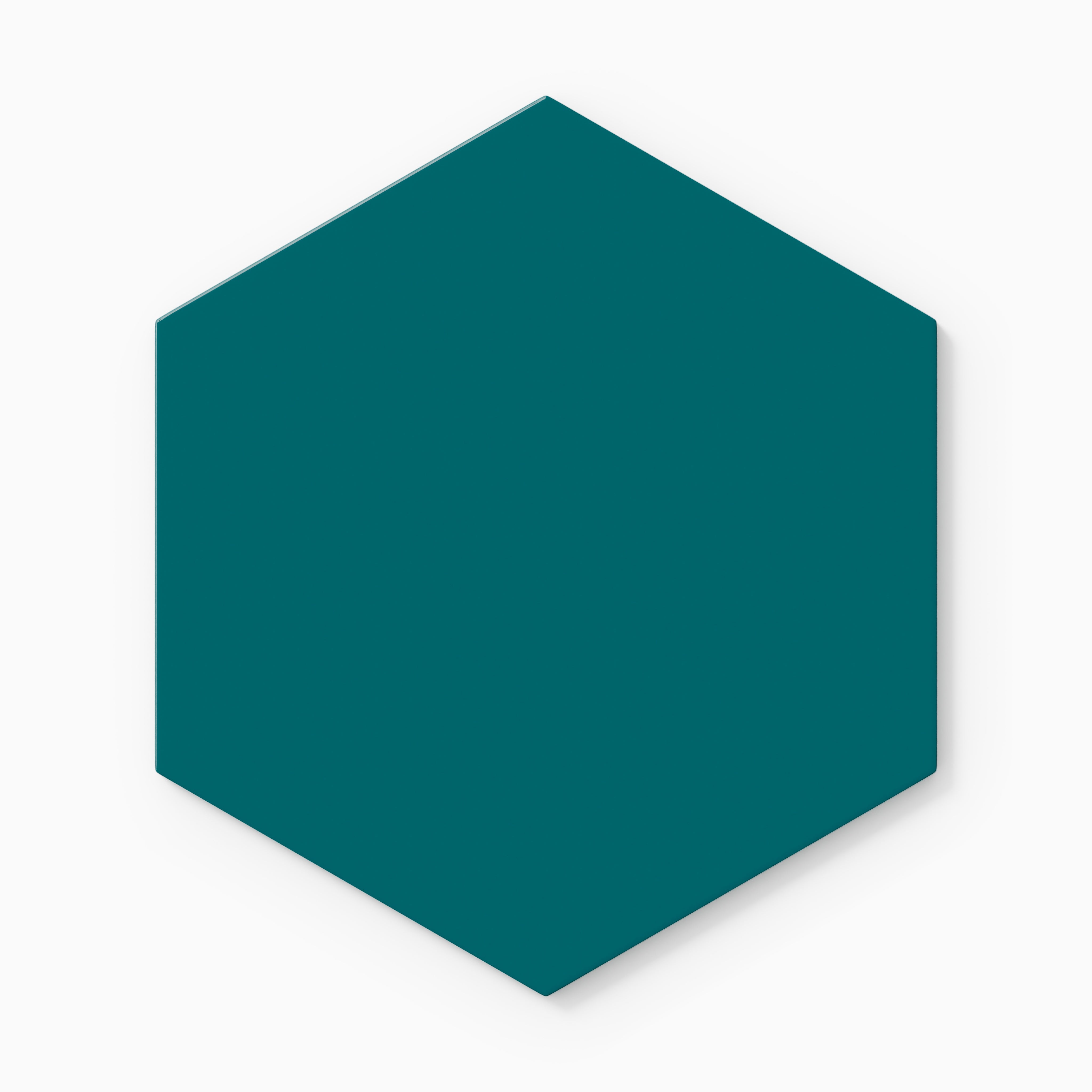 8" Hexagon Natural Press Ceramic Tile in Maya Blue Gloss