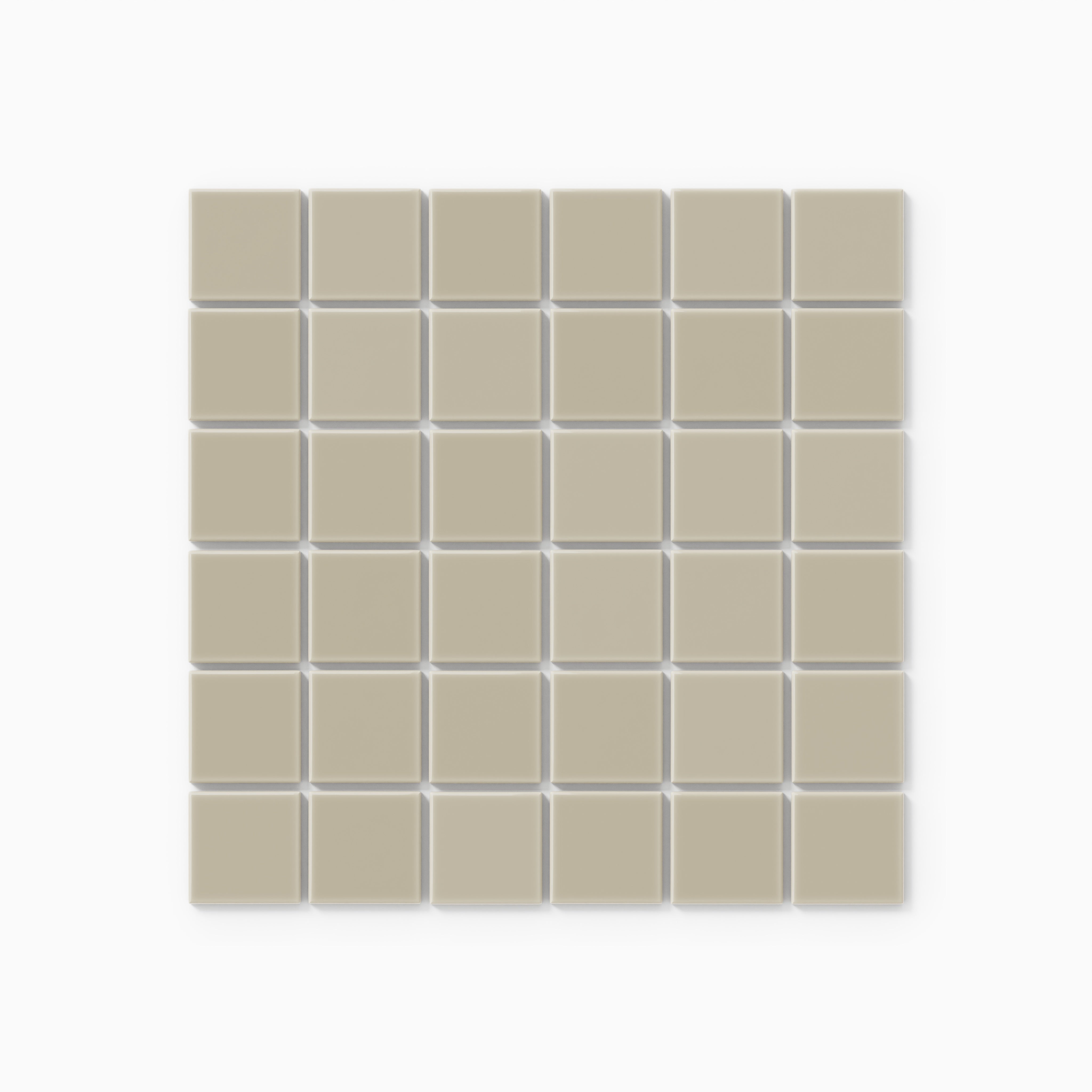 2x2 Straight Set Sheeted Natural Press Ceramic Mosaic Tile in Morel Gloss