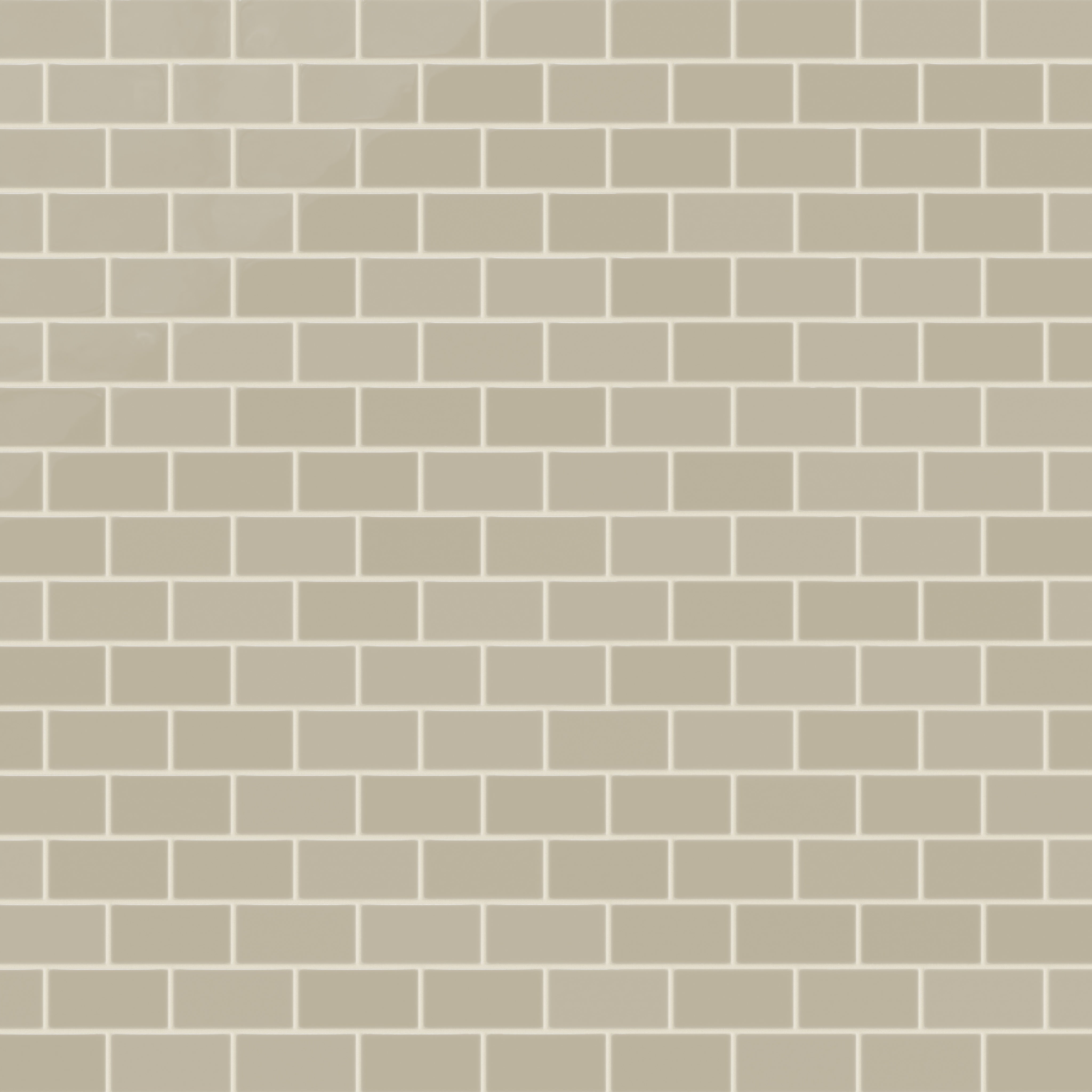 2x4 Half Offset Sheeted Natural Press Ceramic Mosaic Tile in Morel Gloss