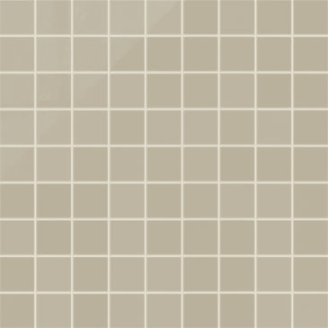 3x3 Straight Set Sheeted Natural Press Ceramic Mosaic Tile in Morel Gloss