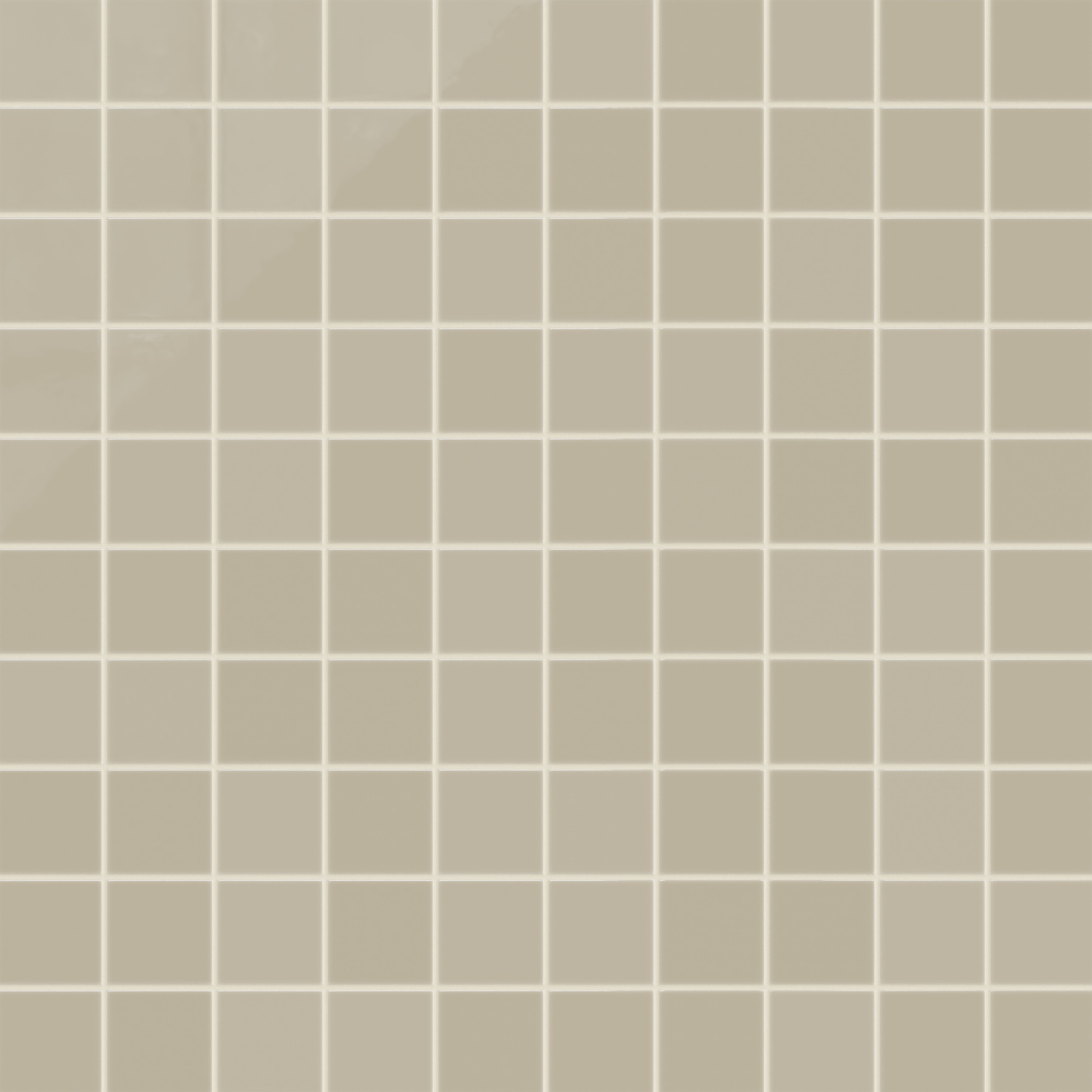 3x3 Straight Set Sheeted Natural Press Ceramic Mosaic Tile in Morel Gloss